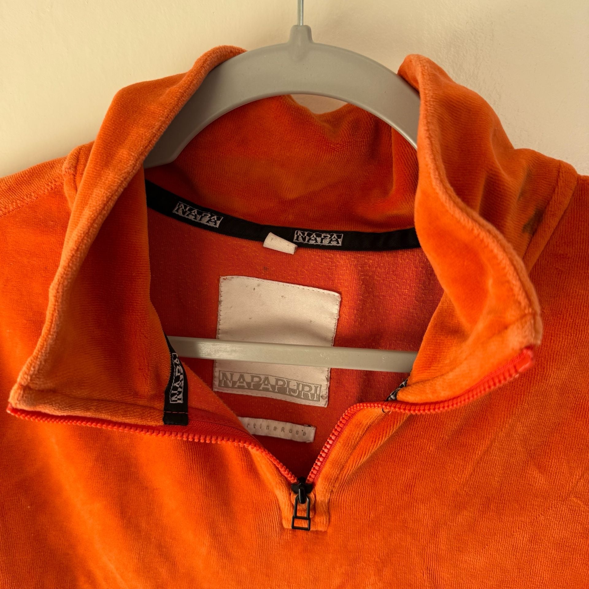 NAPA by Martine Rose Orange Velour Quarter Zip Jacket Napa x Martine Rose 6