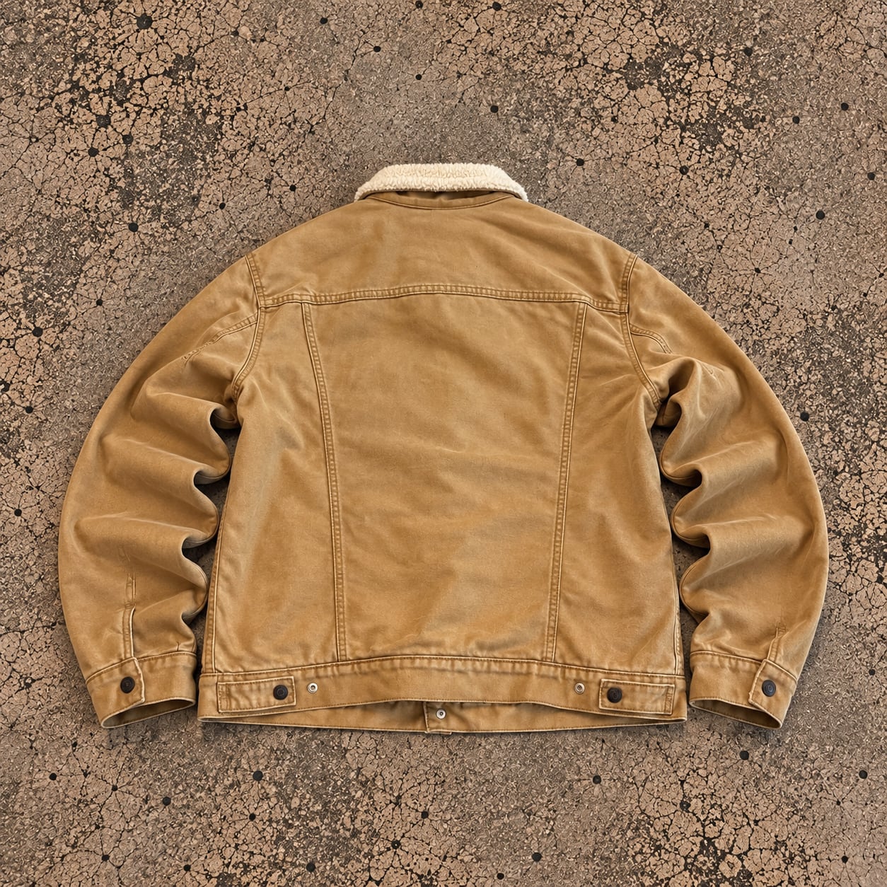 Levi's Type 3 Sherpa Trucker Jacket Size L Brown Canvas 3