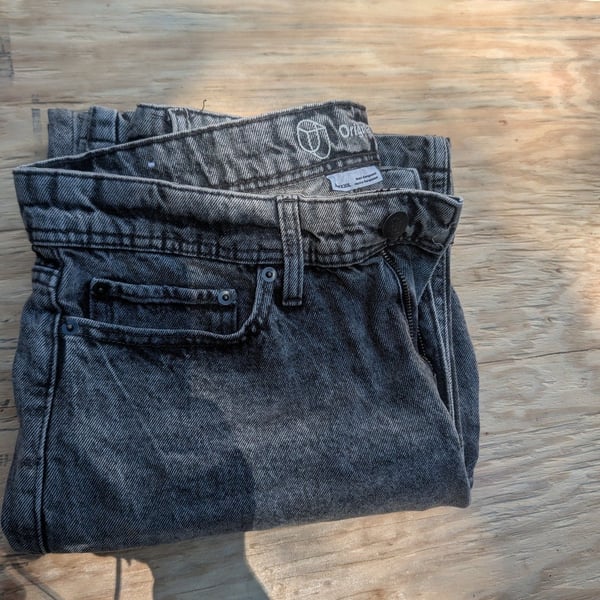 Original Use Jeans Size 30W x 30L Black Acid Wash Denim