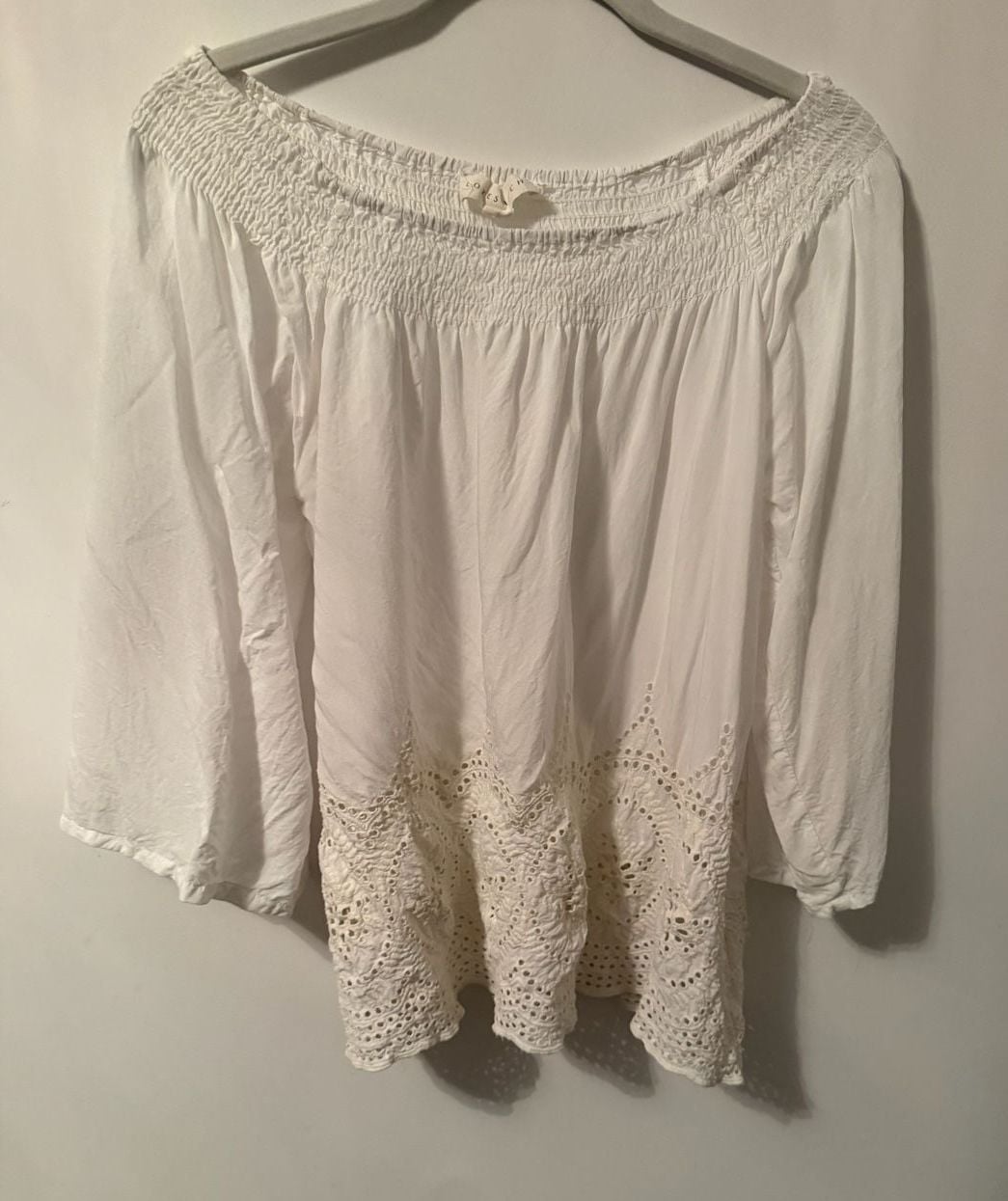 Lovesick Off The Shoulder Eyelet Top White Size M 2