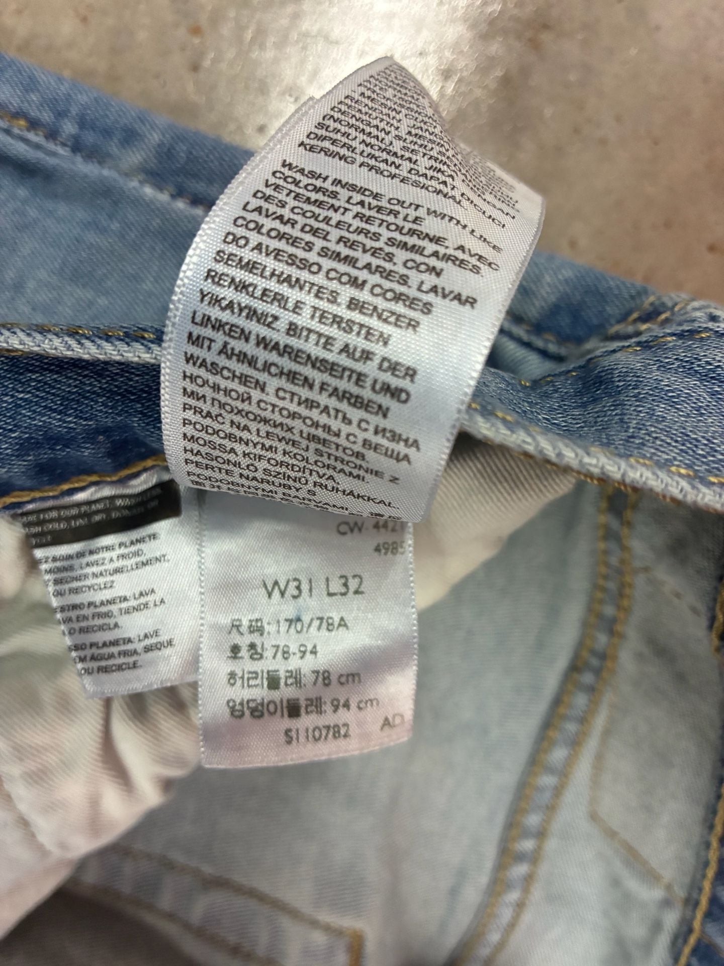 Levi's 501 Jeans W31 L32 Light Wash Denim Pants 4