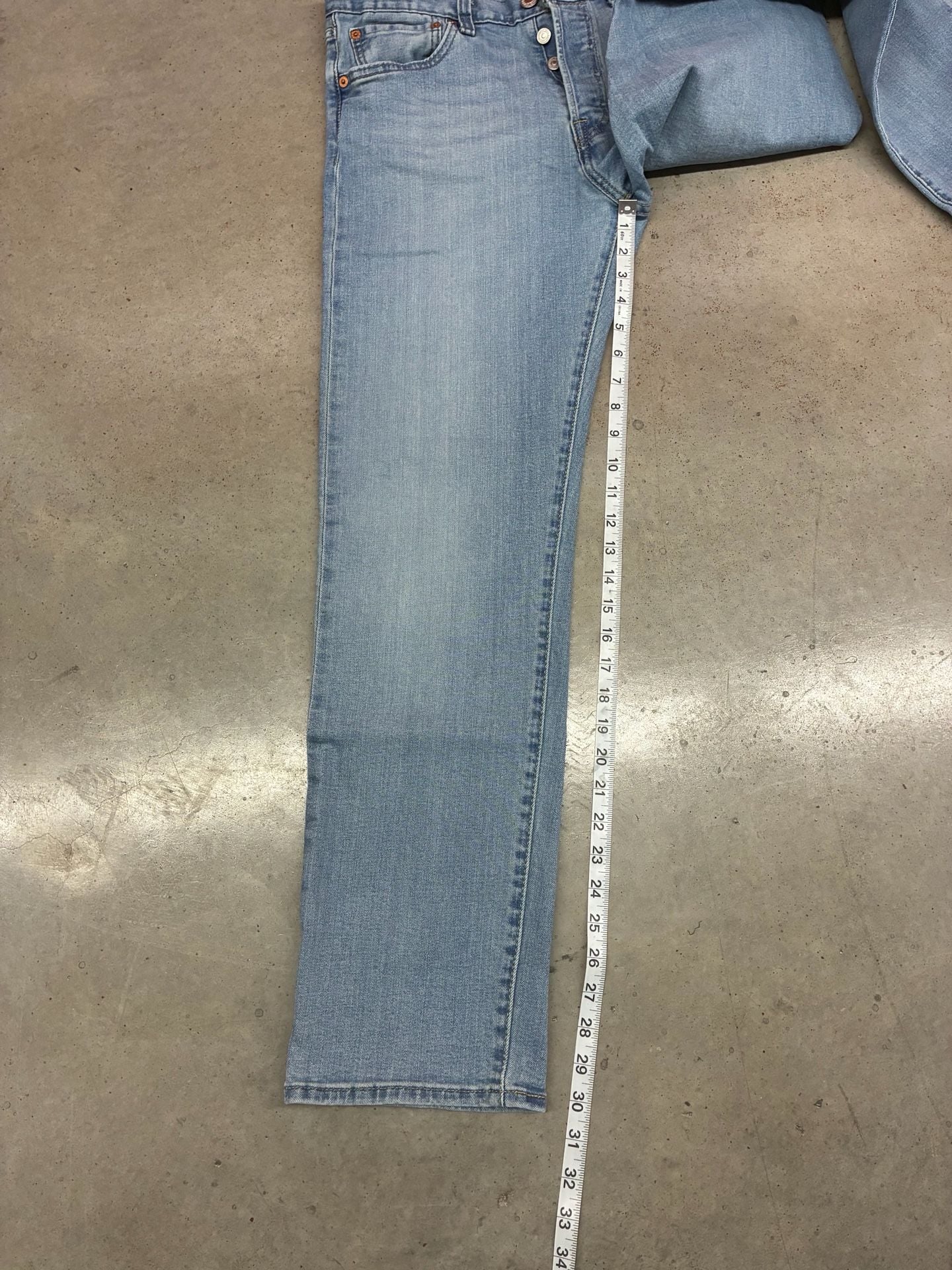 Levi's 501 Jeans W31 L32 Light Wash Denim Pants 7