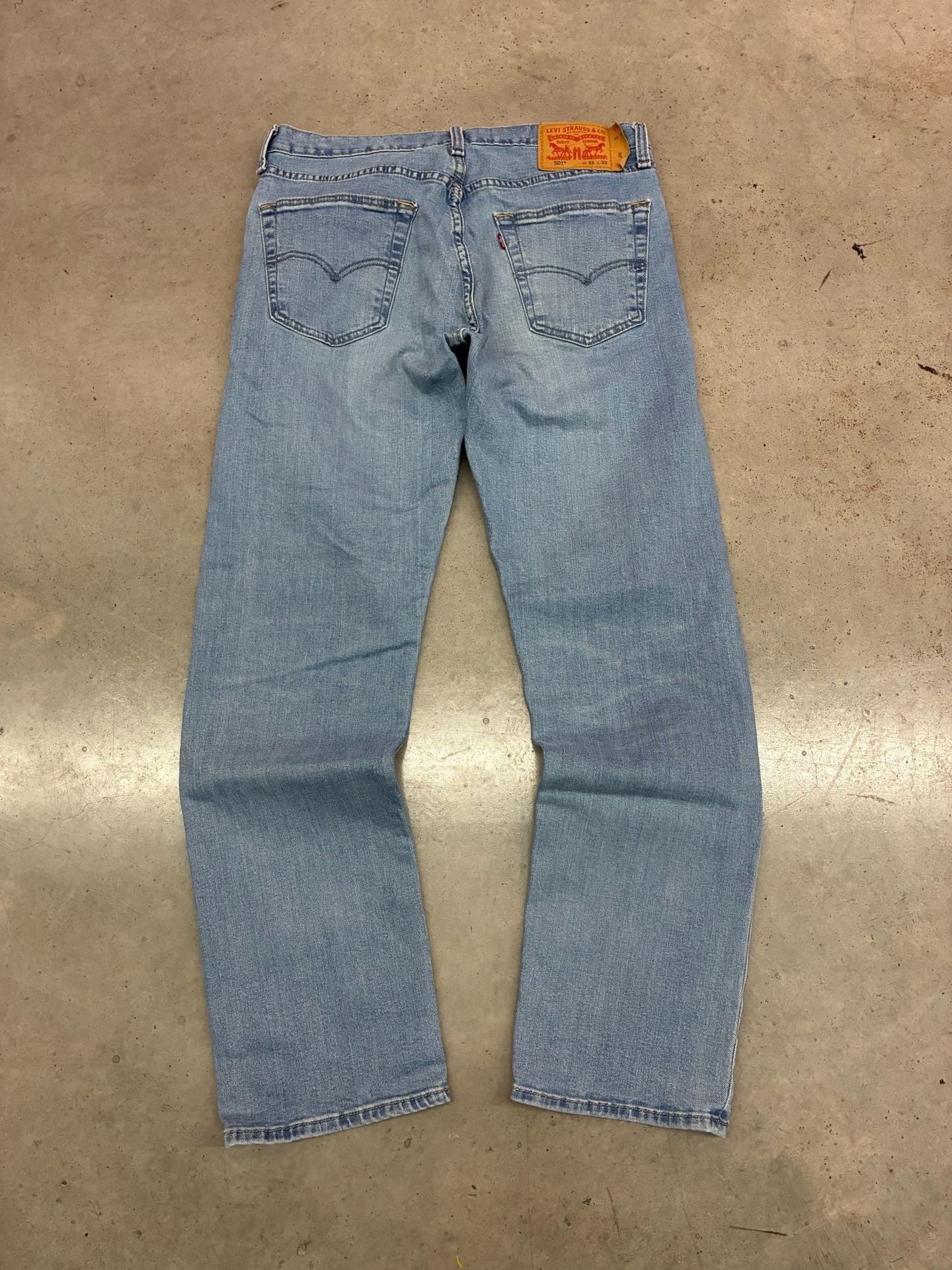 Levi's 501 Jeans W31 L32 Light Wash Denim Pants 9