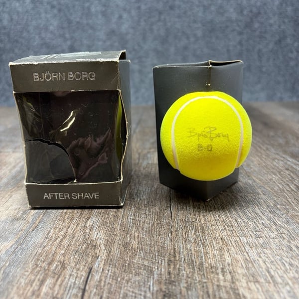 Björn Borg After Shave 1.7 Fl Oz Tennis Ball Packaging Vintage Ball-Bottle. GUC