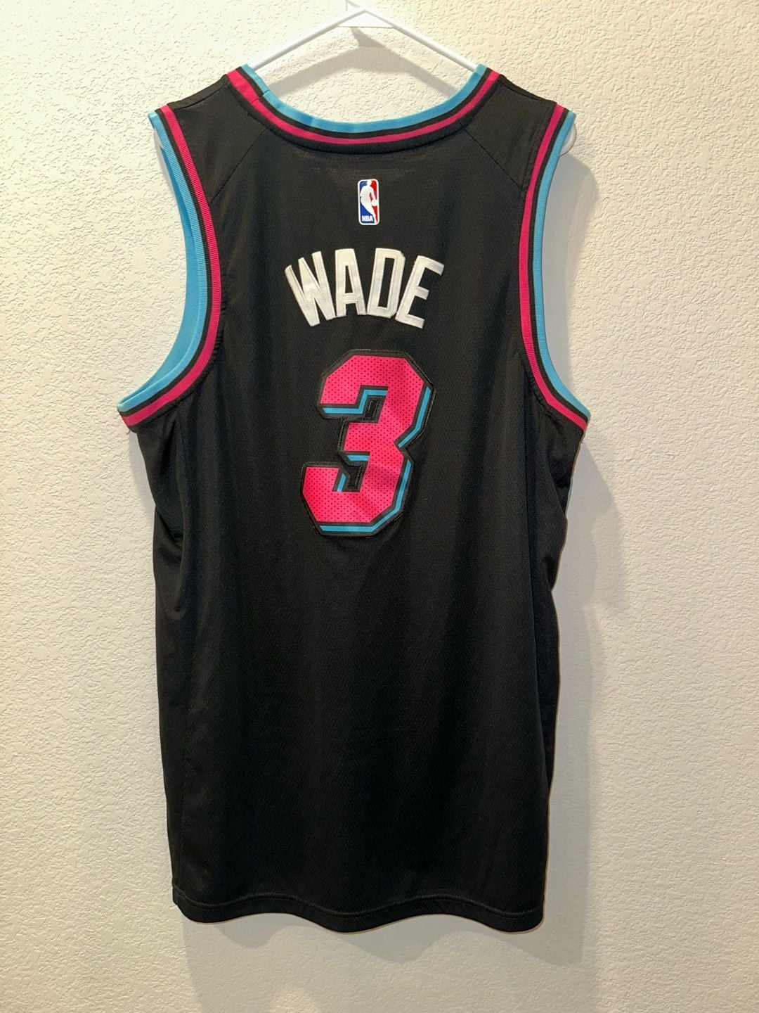 Nike Miami Heat Dwyane Wade 3 Vice Jersey Size 52 Black Swingman 3