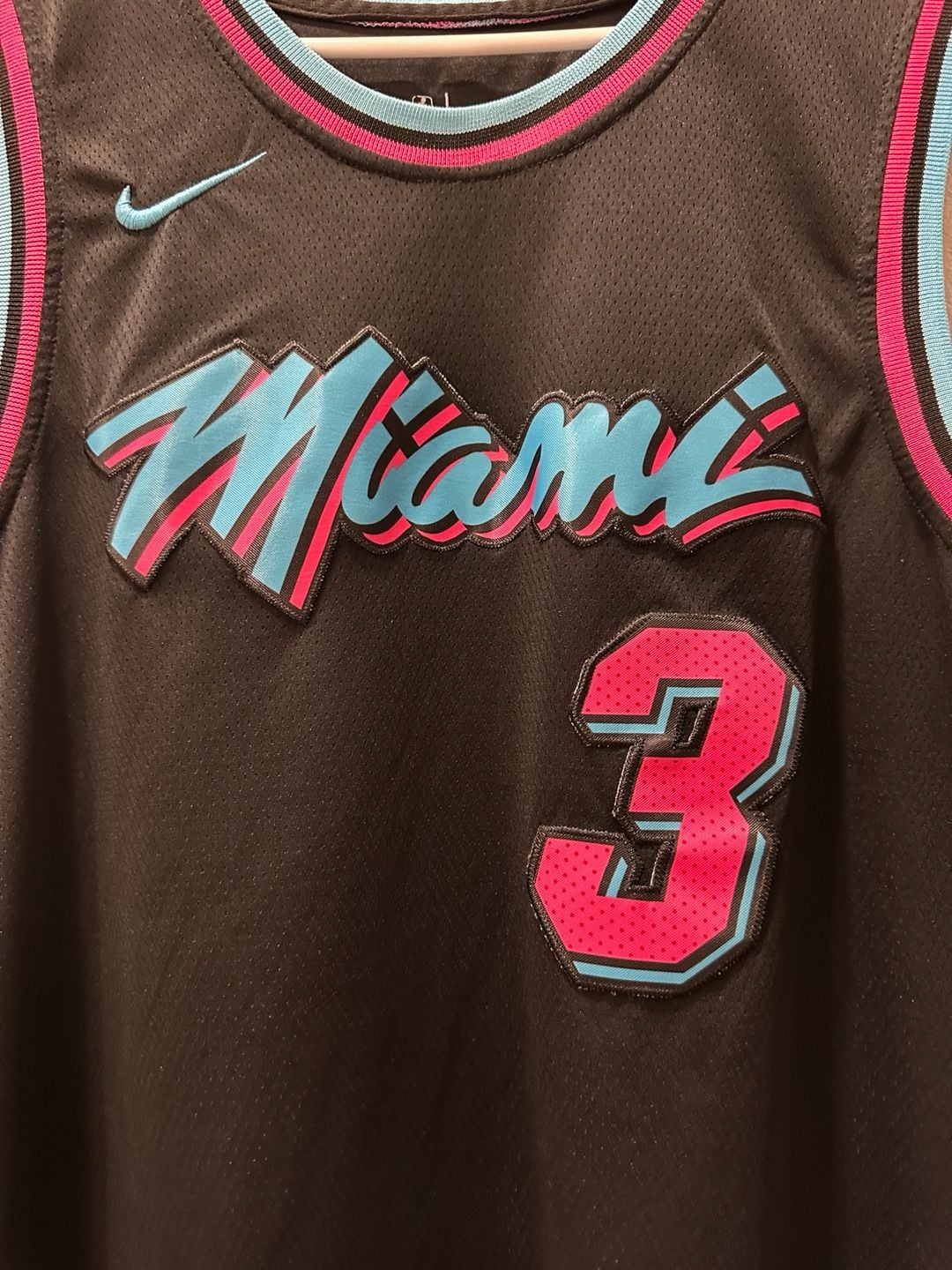 Nike Miami Heat Dwyane Wade 3 Vice Jersey Size 52 Black Swingman 4