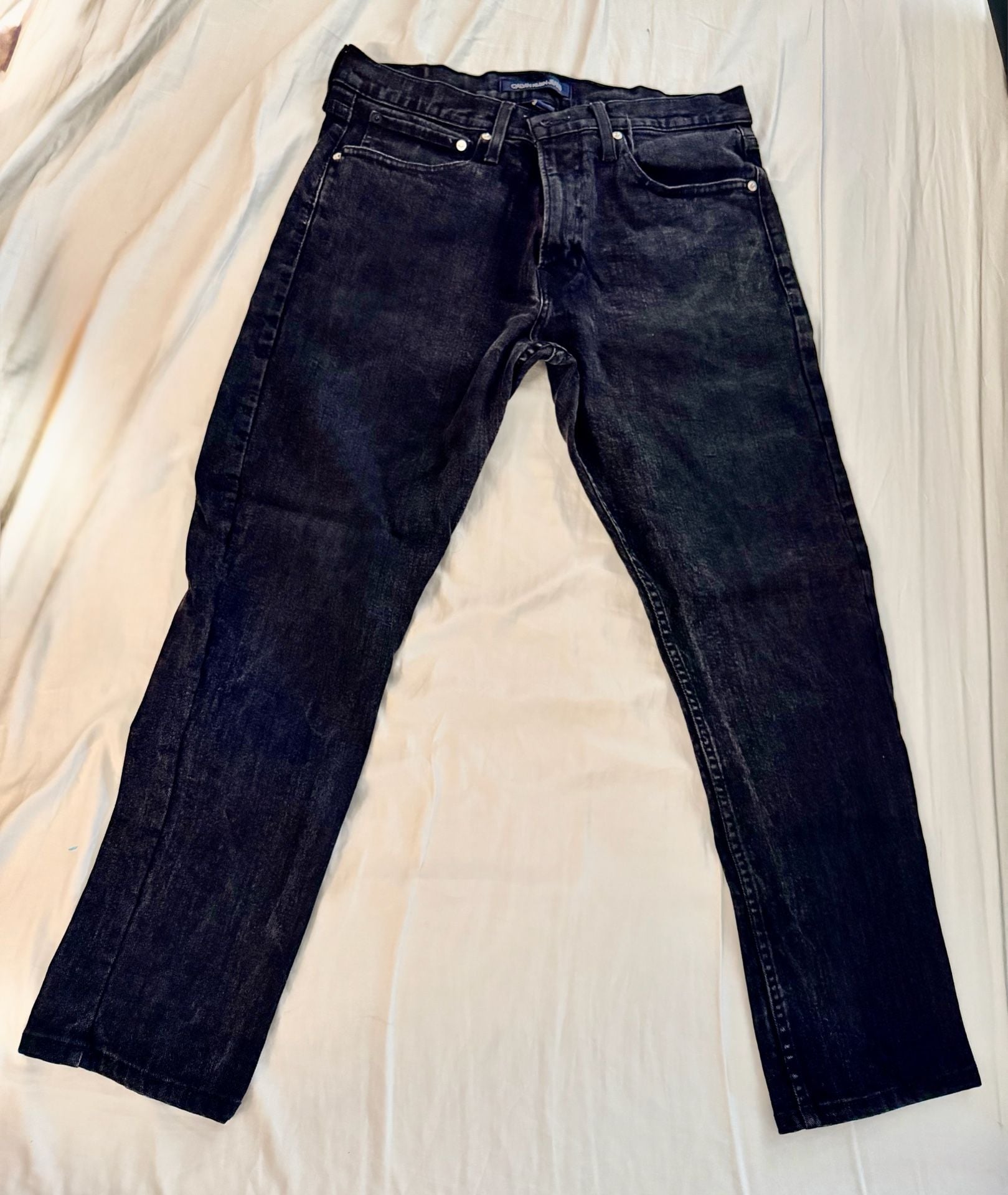 Calvin Klein Jeans CKJ035 Straight Black Denim Size 32x30 2