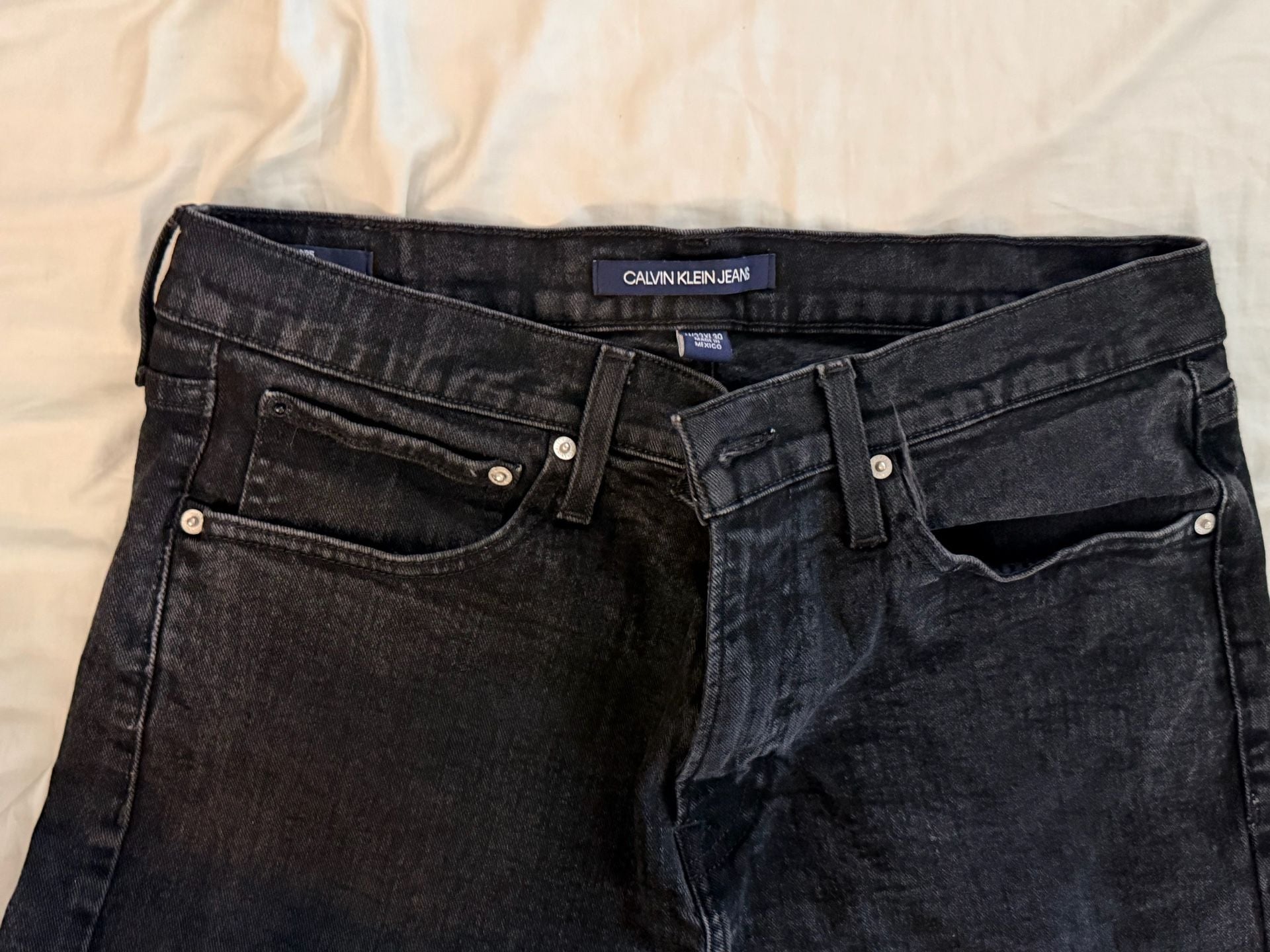 Calvin Klein Jeans CKJ035 Straight Black Denim Size 32x30 4