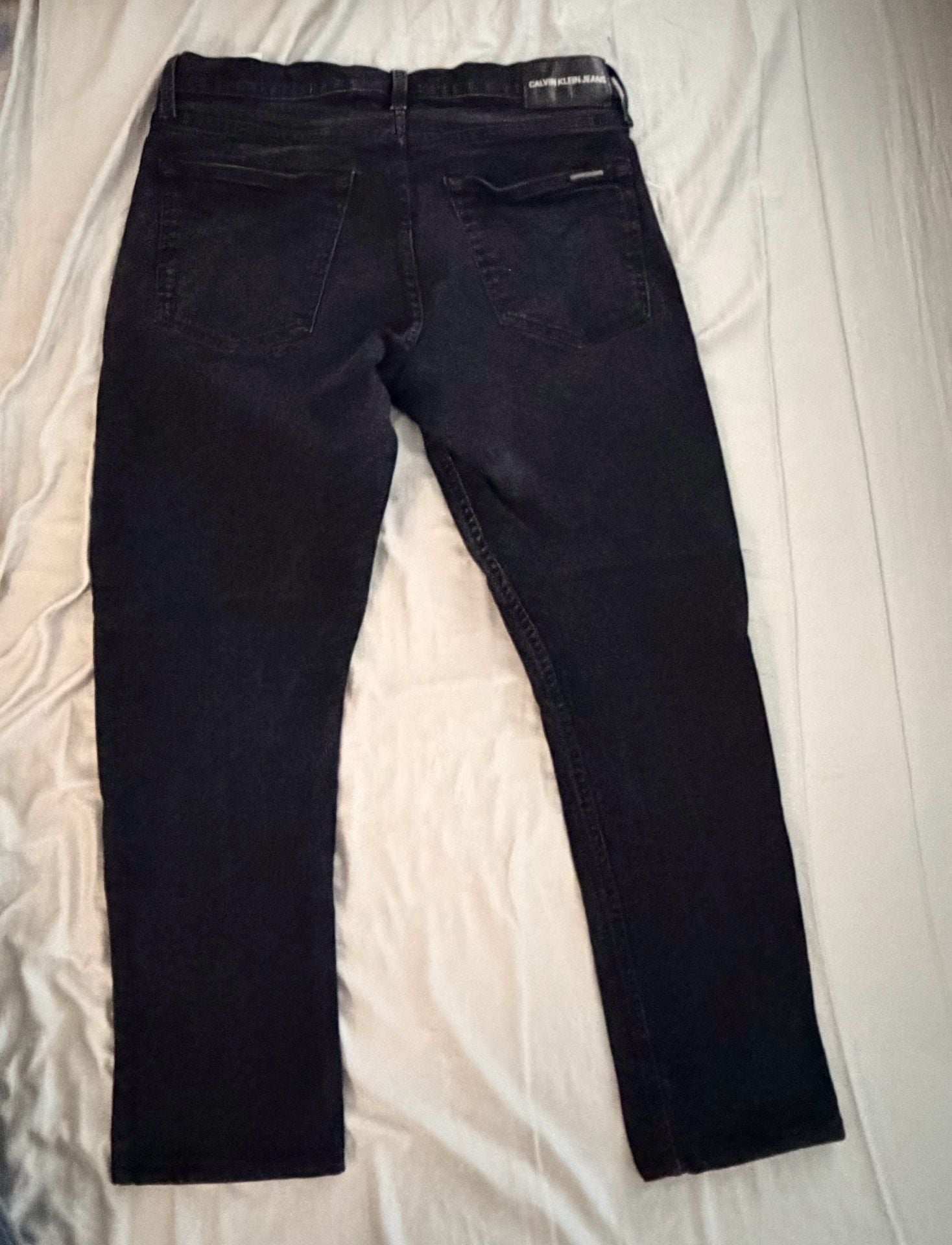 Calvin Klein Jeans CKJ035 Straight Black Denim Size 32x30 5