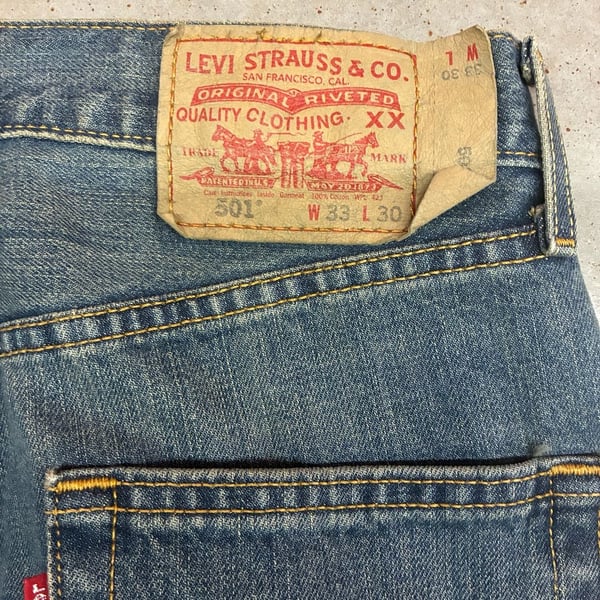 Levi's 501 XX Button Fly Jeans W33 L30 Blue Denim Vintage