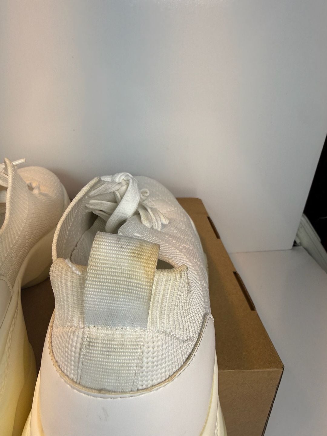 Steve Madden Myles Quilted Chunky Sneakers White 3