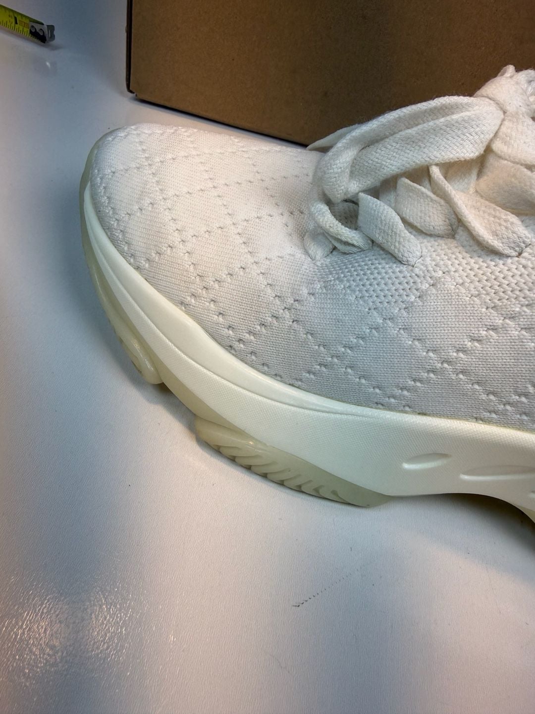 Steve Madden Myles Quilted Chunky Sneakers White 9