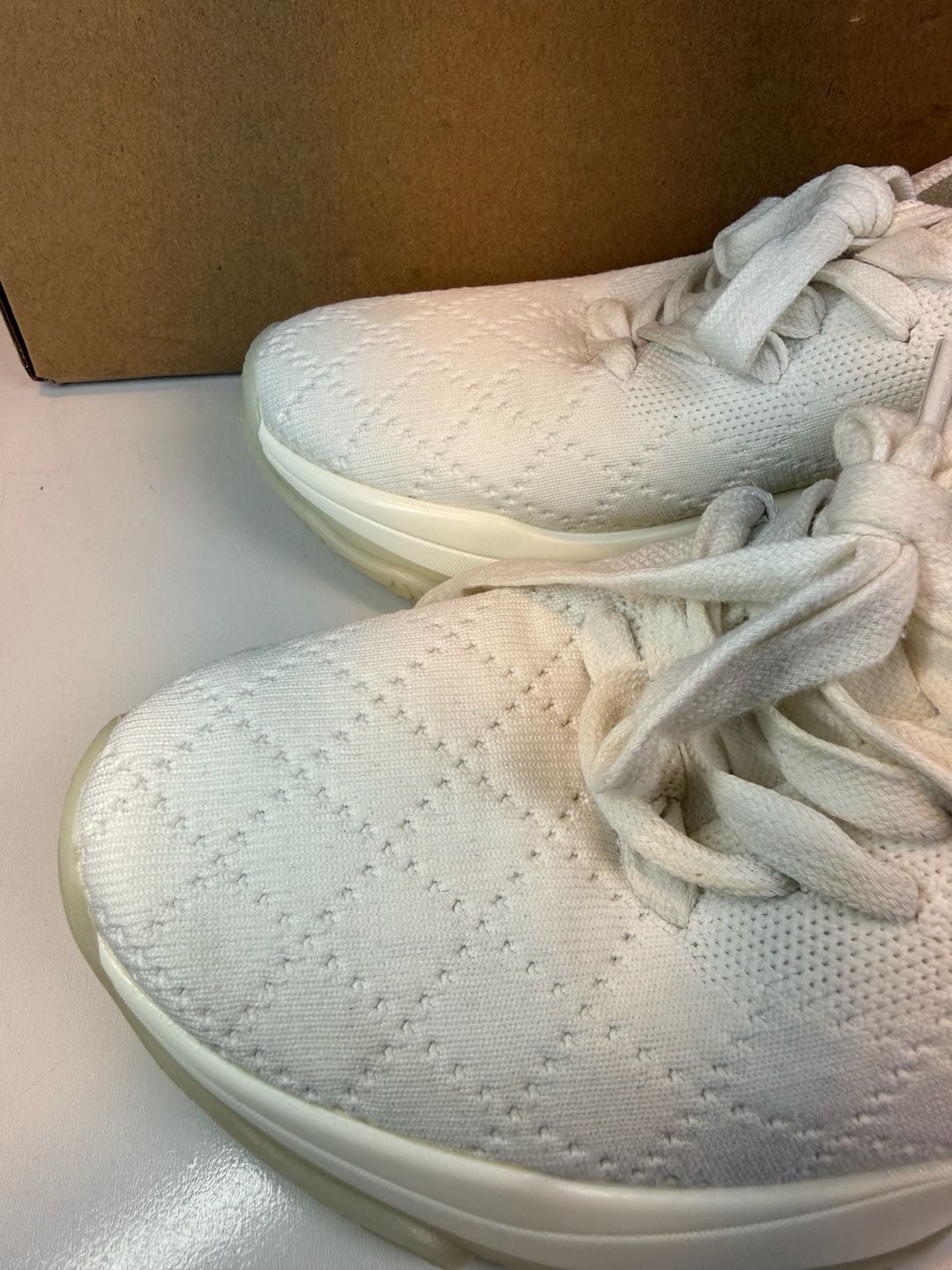 Steve Madden Myles Quilted Chunky Sneakers White 12