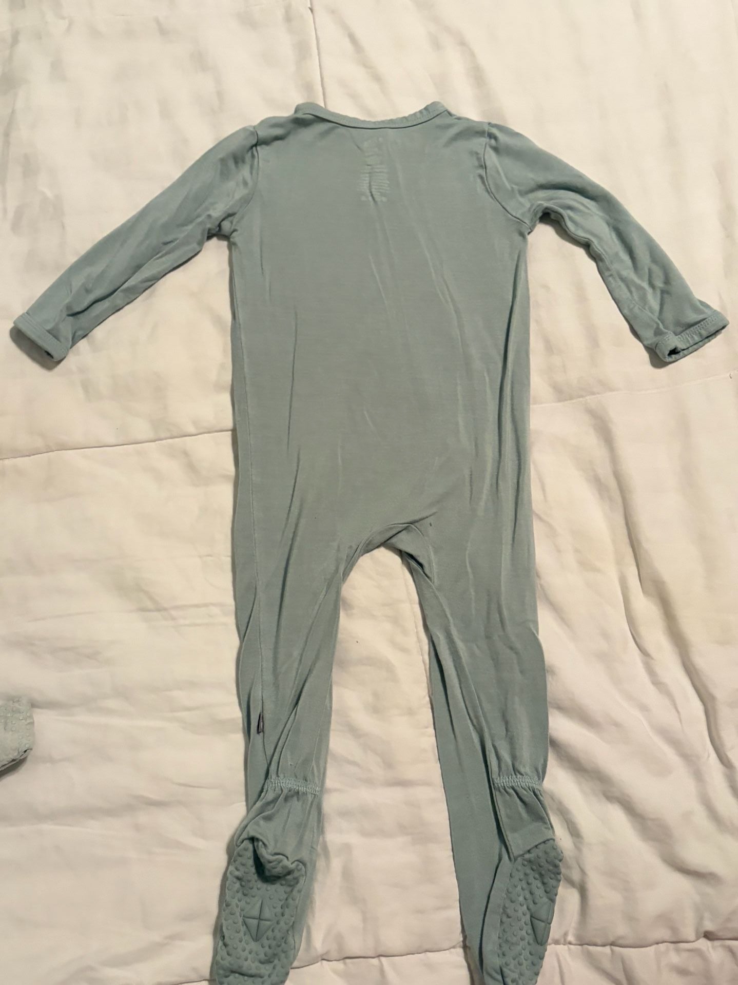 Kyte Baby Footed Sleeper 6-12 Months Light Sage Green Bamboo Viscose 5