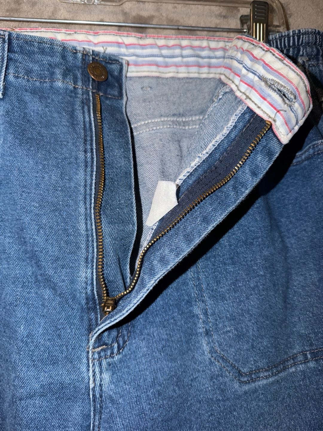 Lee High Rise Utility Straight Jeans Blue Denim Large 7