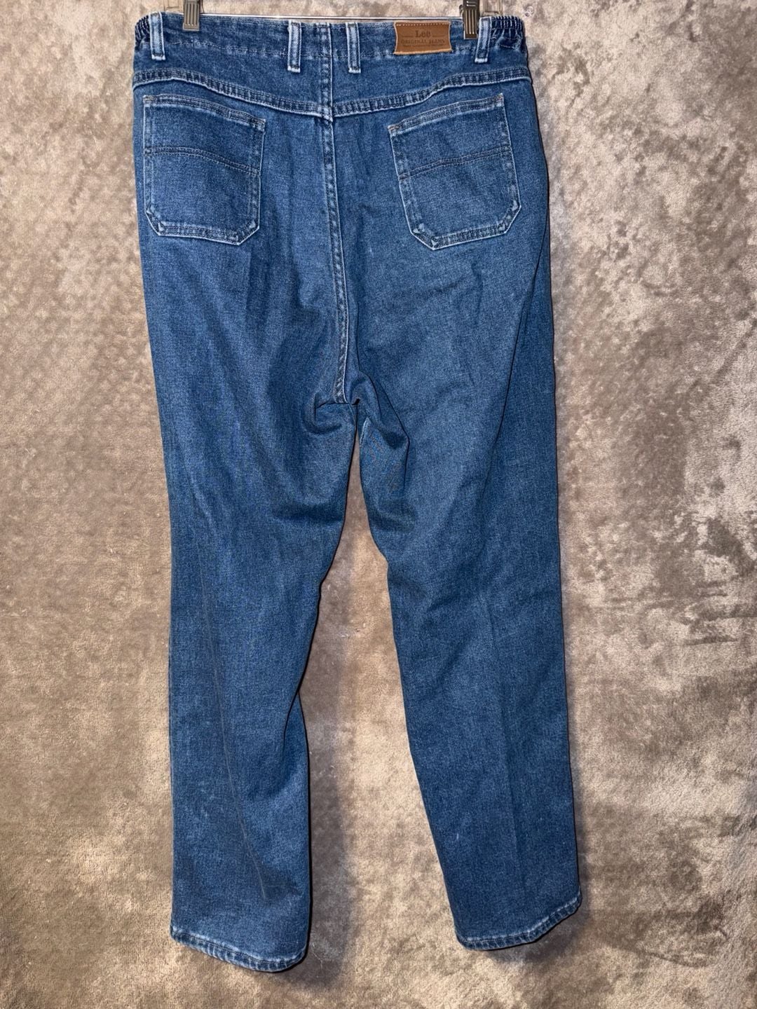 Lee High Rise Utility Straight Jeans Blue Denim Large 8
