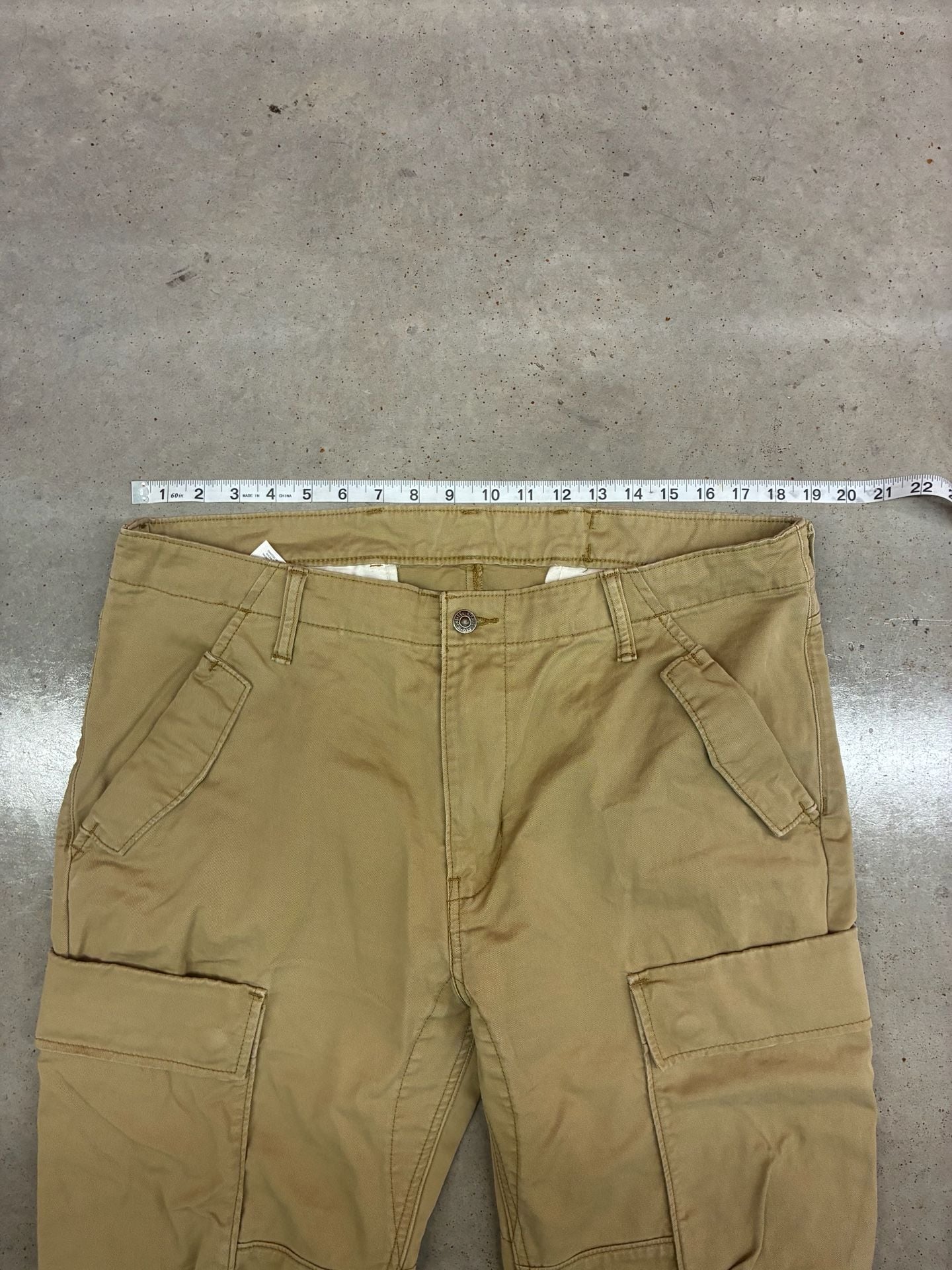 Levi's Cargo Pants Size W38 L32 Khaki Brown Workwear Trousers 6