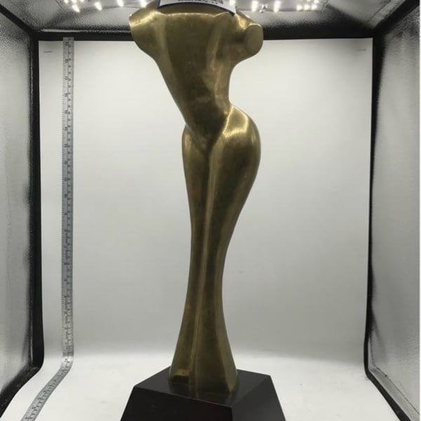 Vintage Decorative Crafts Inc Abstract Female Torso Sculpture 22” Original Tag HAND crafted!