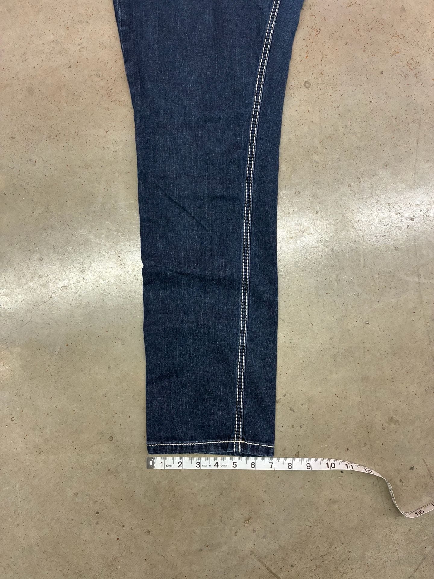Miss Me Easy Skinny Jeans Size 29 Dark Wash White Stitching 8