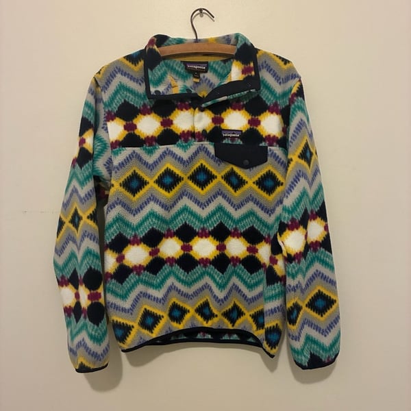VINTAGE PATAGONIA SYNCHILLA SNAP T AZTEC NAVAJO FLEECE PULLOVER XL,