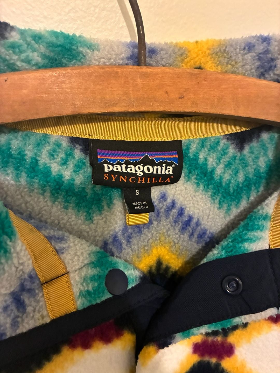 VINTAGE PATAGONIA SYNCHILLA SNAP T AZTEC NAVAJO FLEECE PULLOVER XL, 4