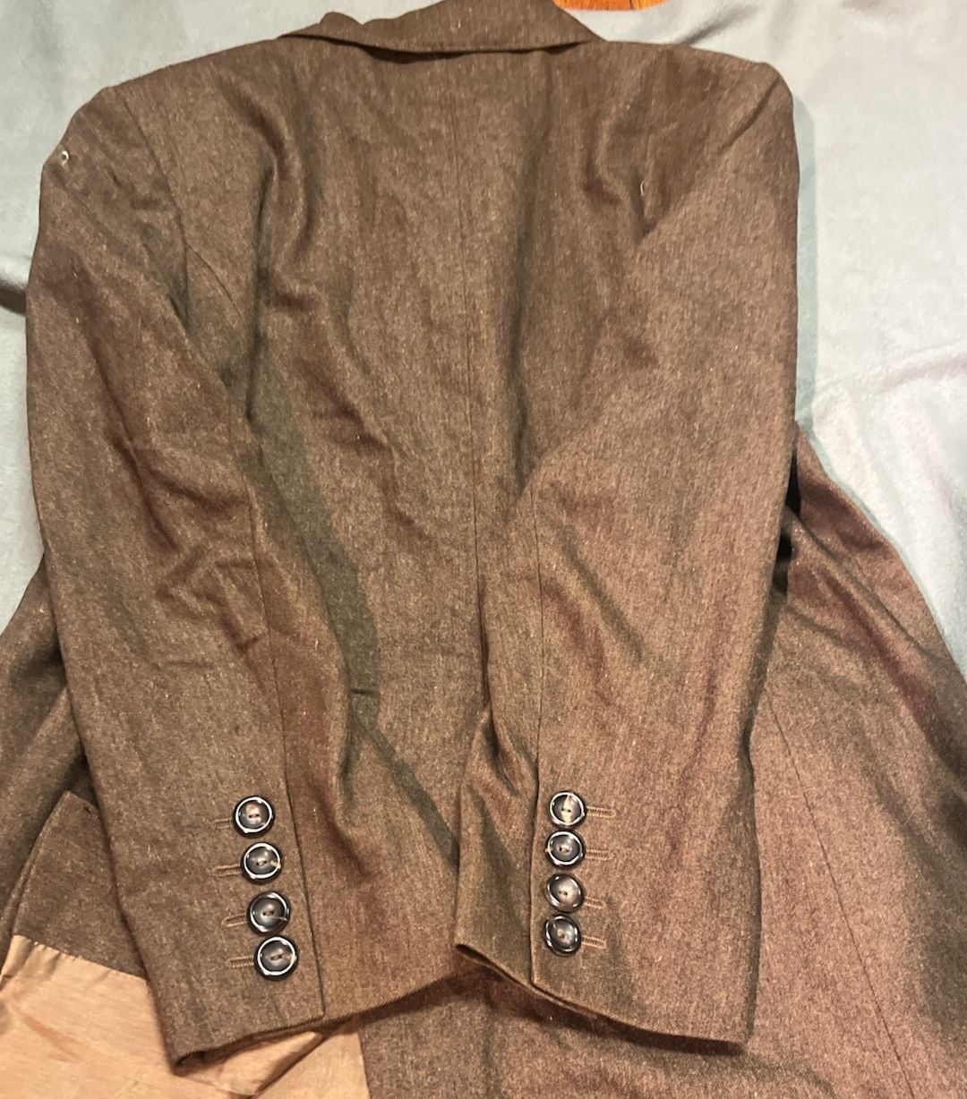 Valger Brown Wool Blazer and Pants Suit Set Size 12 10