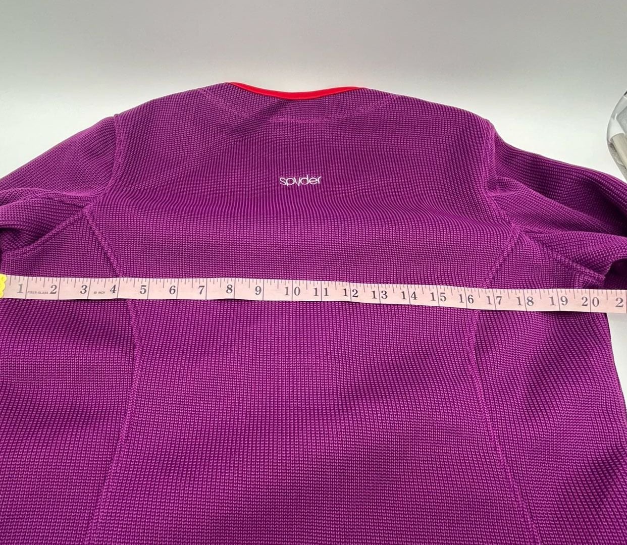 Spyder Purple Long Sleeve Knit Fleece lined Jacket with snaps and red piping L 6