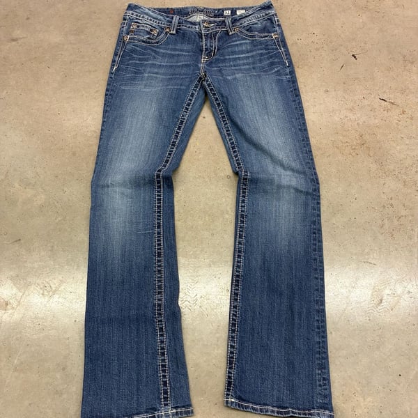 Miss Me Bootcut Jeans Size 31 Dark Wash Distressed