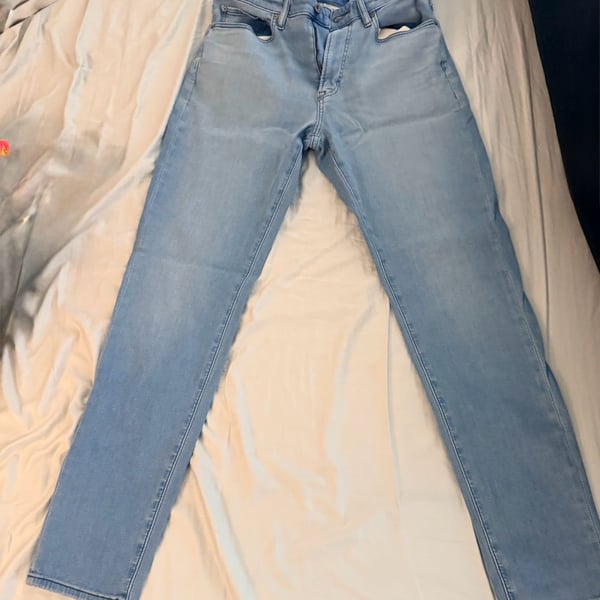 Uniqlo High Rise Super Skinny Jeans Size 32 Light Wash Denim