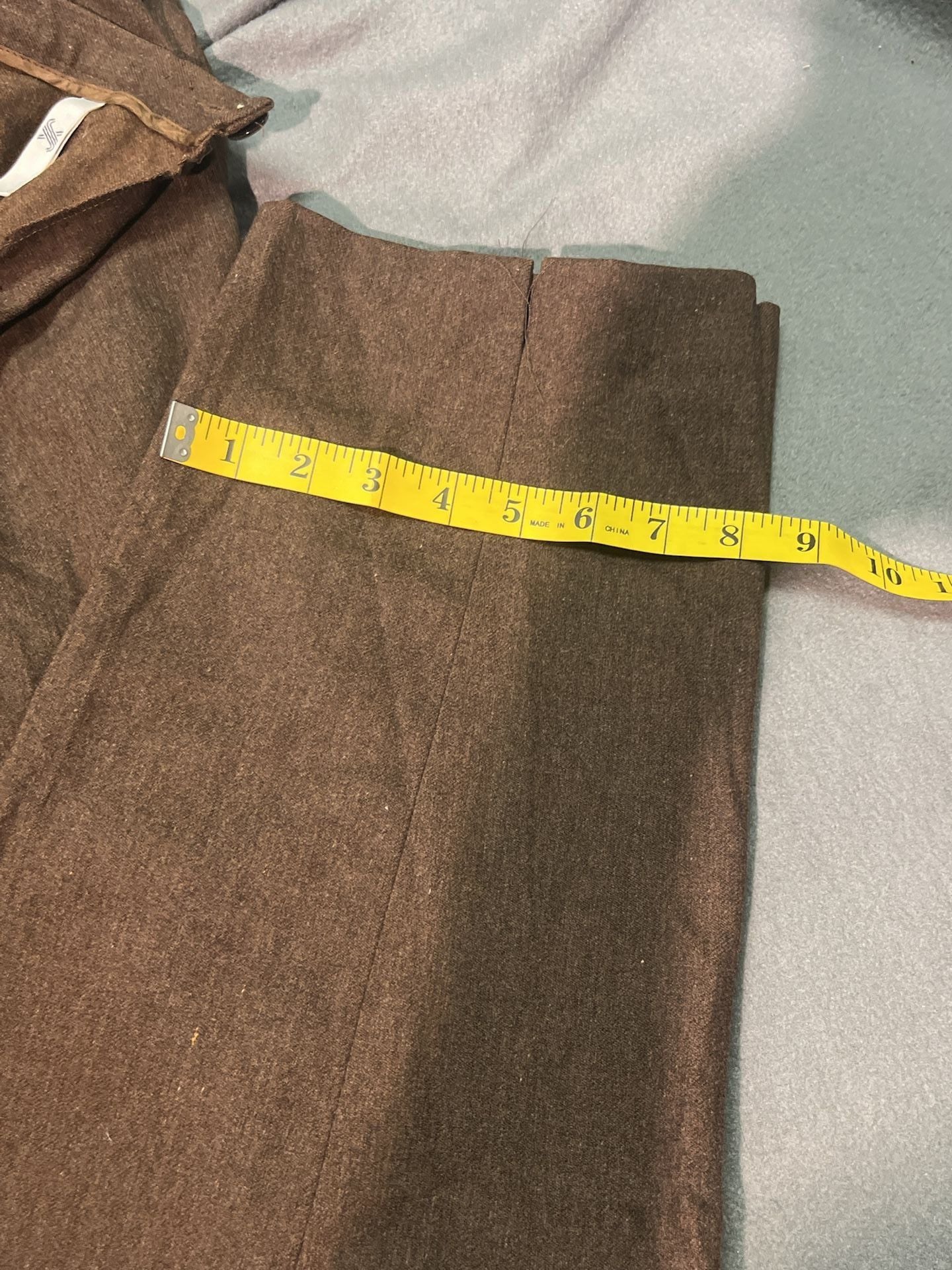 Valger Brown Wool Blazer and Pants Suit Set Size 12 19