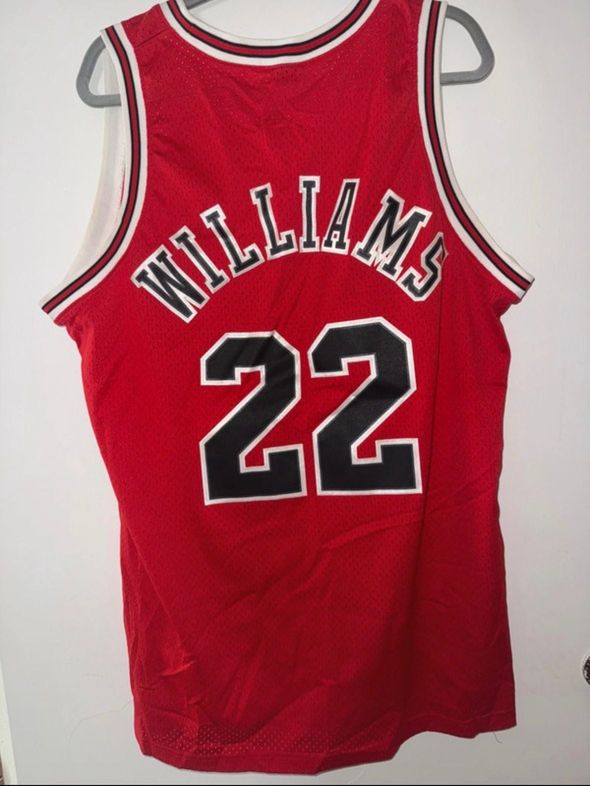 Nike Chicago Bulls Williams 22 Basketball Jersey Size XL Red NBA Team 3