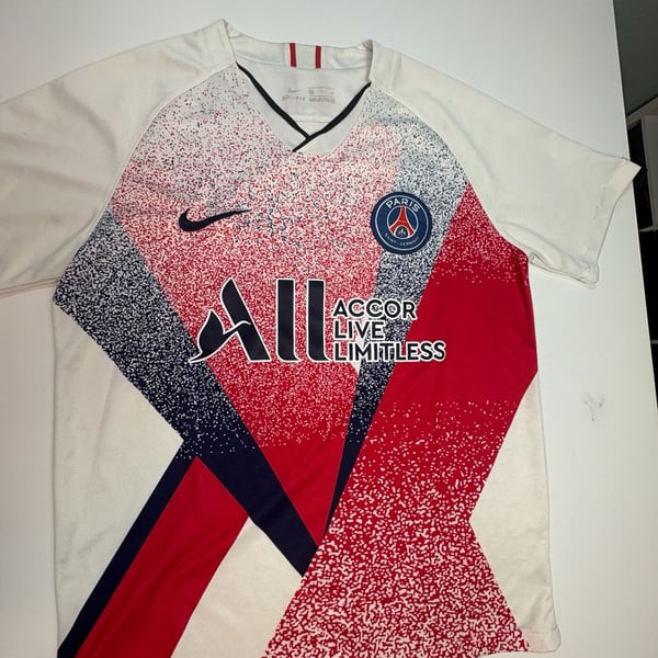 Nike PSG Paris Saint-Germain Dri-FIT Soccer Jersey White Red Navy ALL