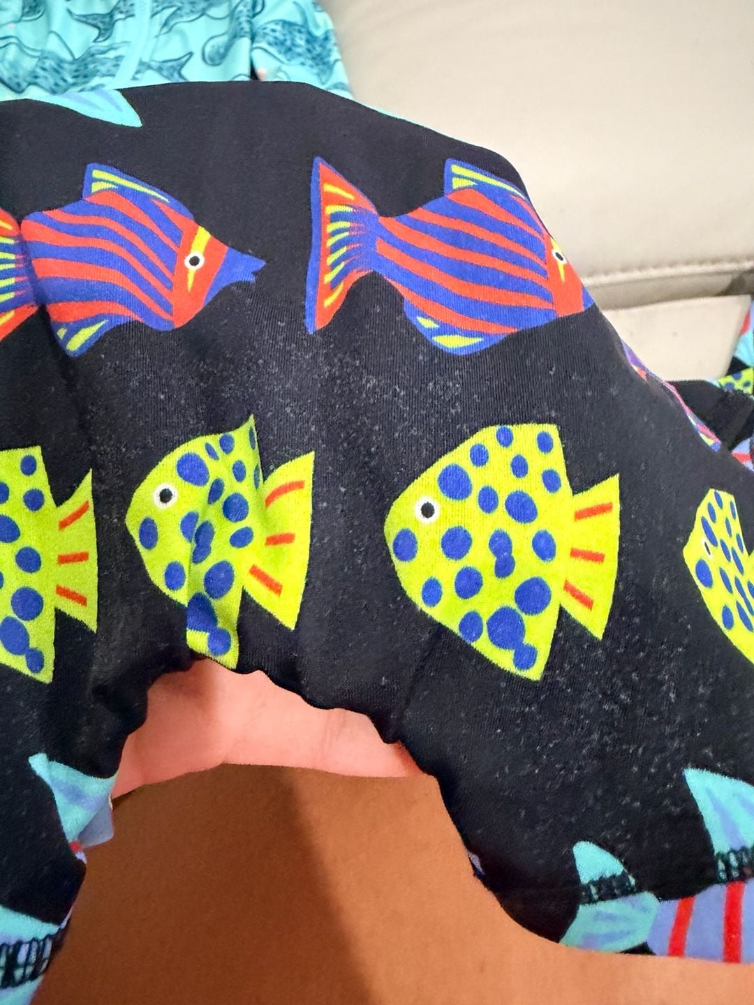 Hanna Andersson & Carters Baby Rashguard Swimsuit US 6-12 mos Multi Fish Print 3