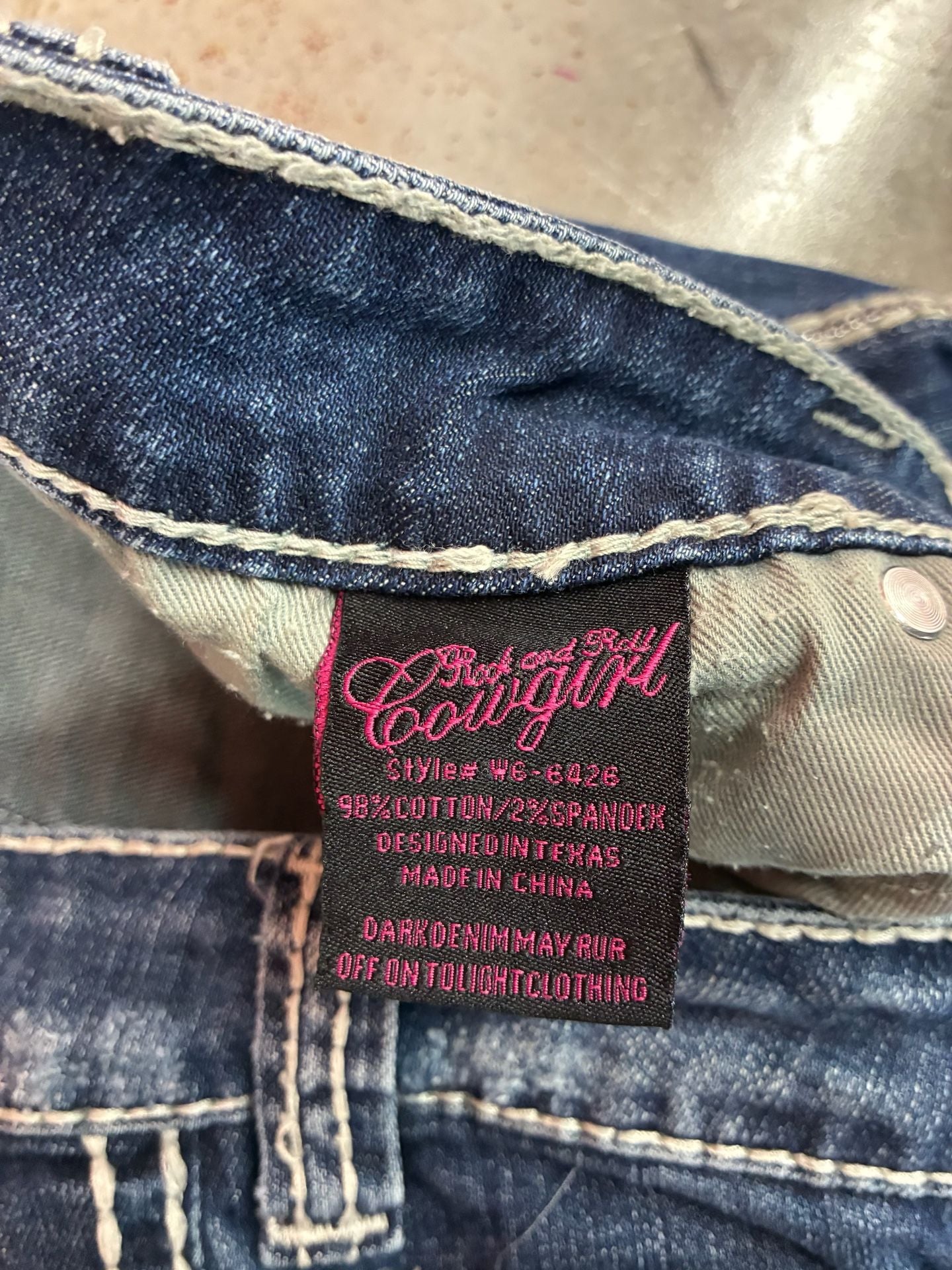 Rock & Roll Jeans Size 30x30 Blue Distressed Bootcut 5