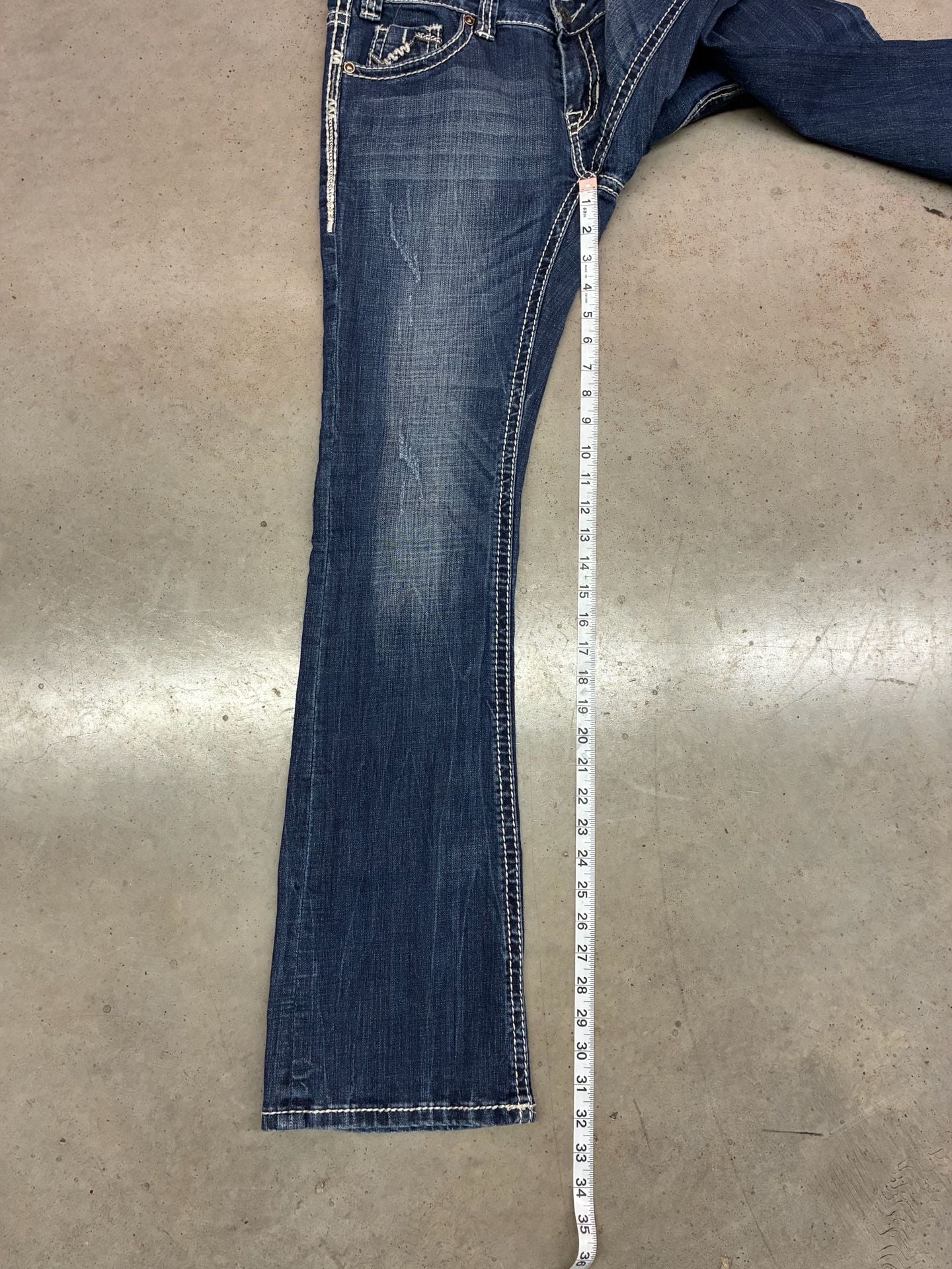 Rock & Roll Jeans Size 30x30 Blue Distressed Bootcut 7