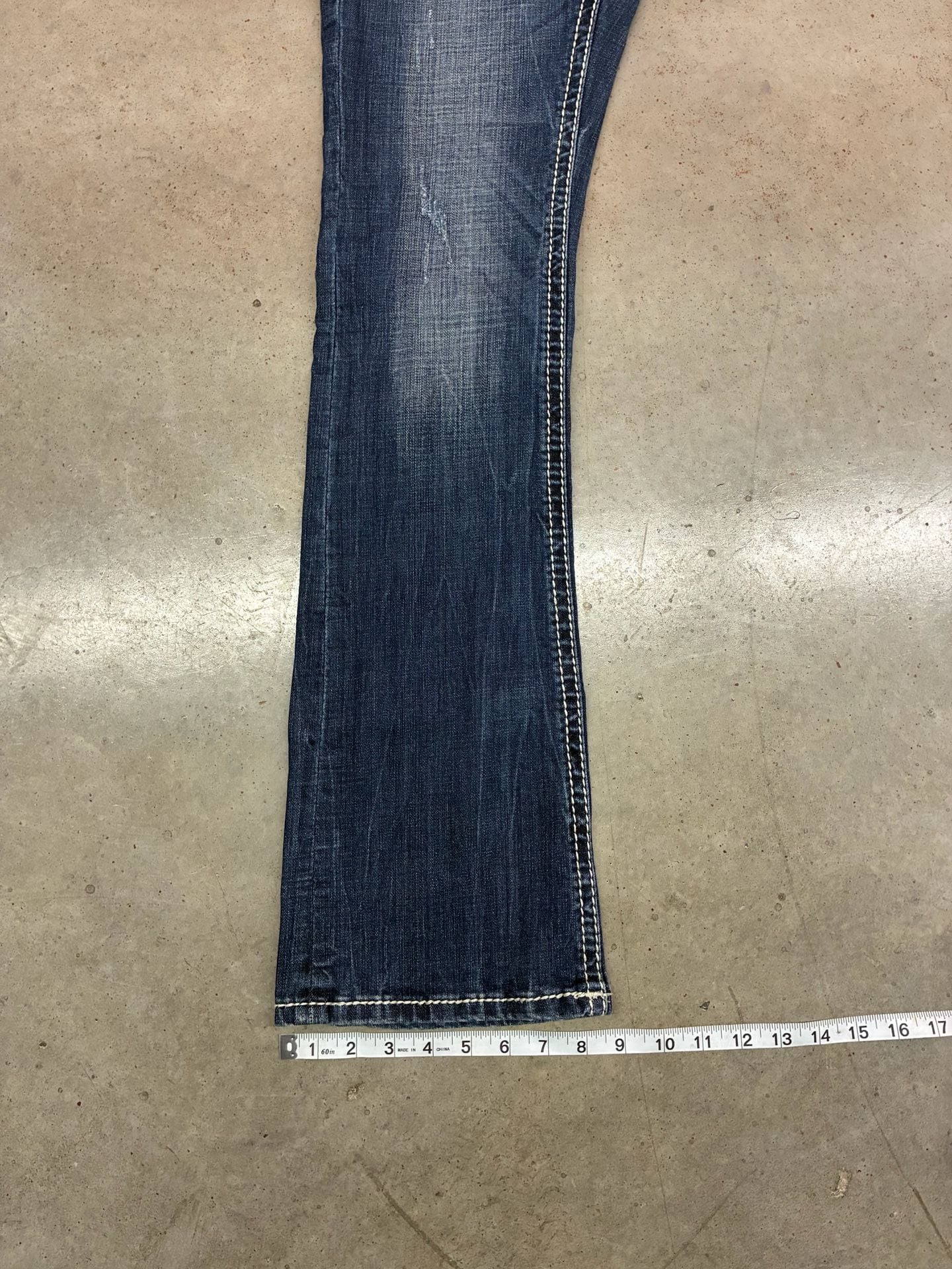 Rock & Roll Jeans Size 30x30 Blue Distressed Bootcut 8