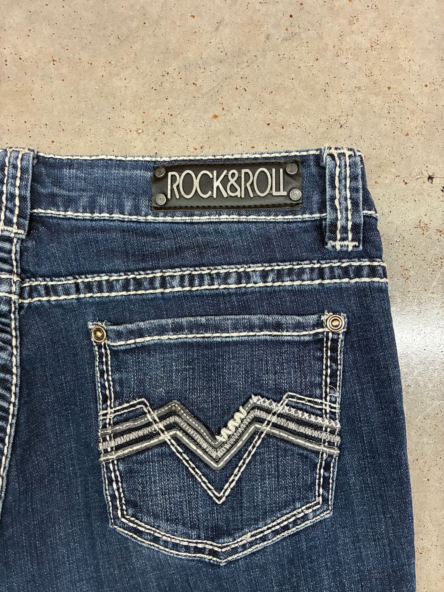 Rock & Roll Jeans Size 30x30 Blue Distressed Bootcut 9