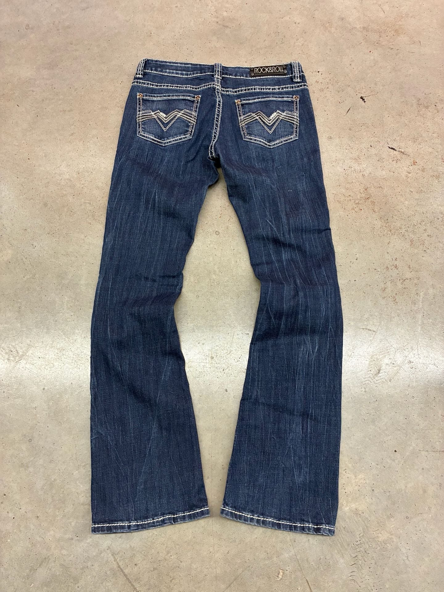 Rock & Roll Jeans Size 30x30 Blue Distressed Bootcut 10