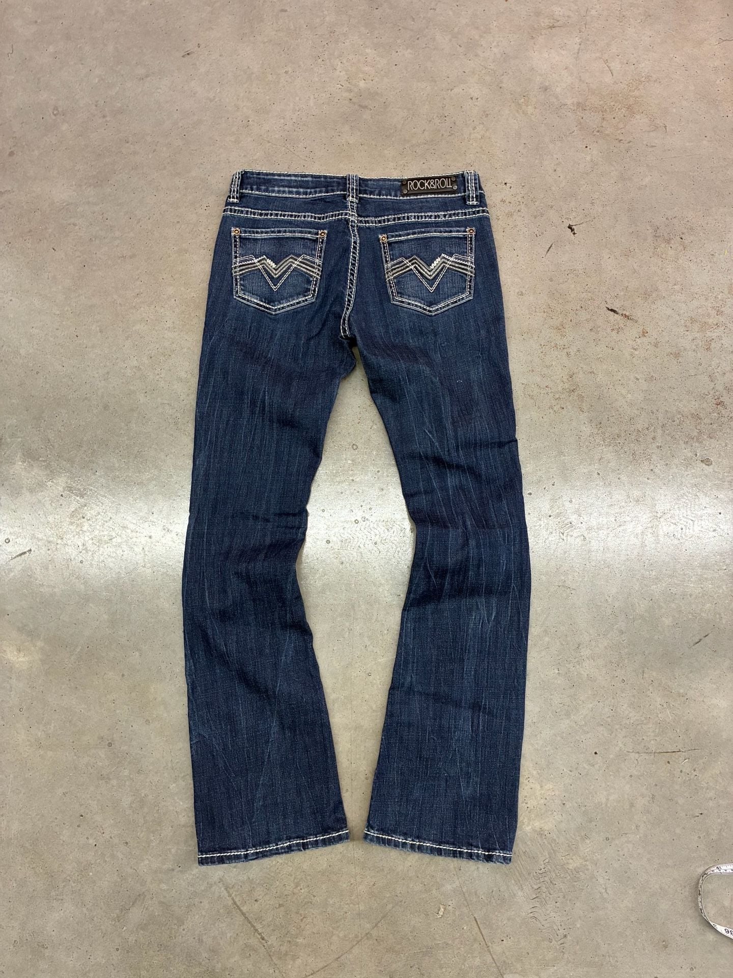 Rock & Roll Jeans Size 30x30 Blue Distressed Bootcut 11