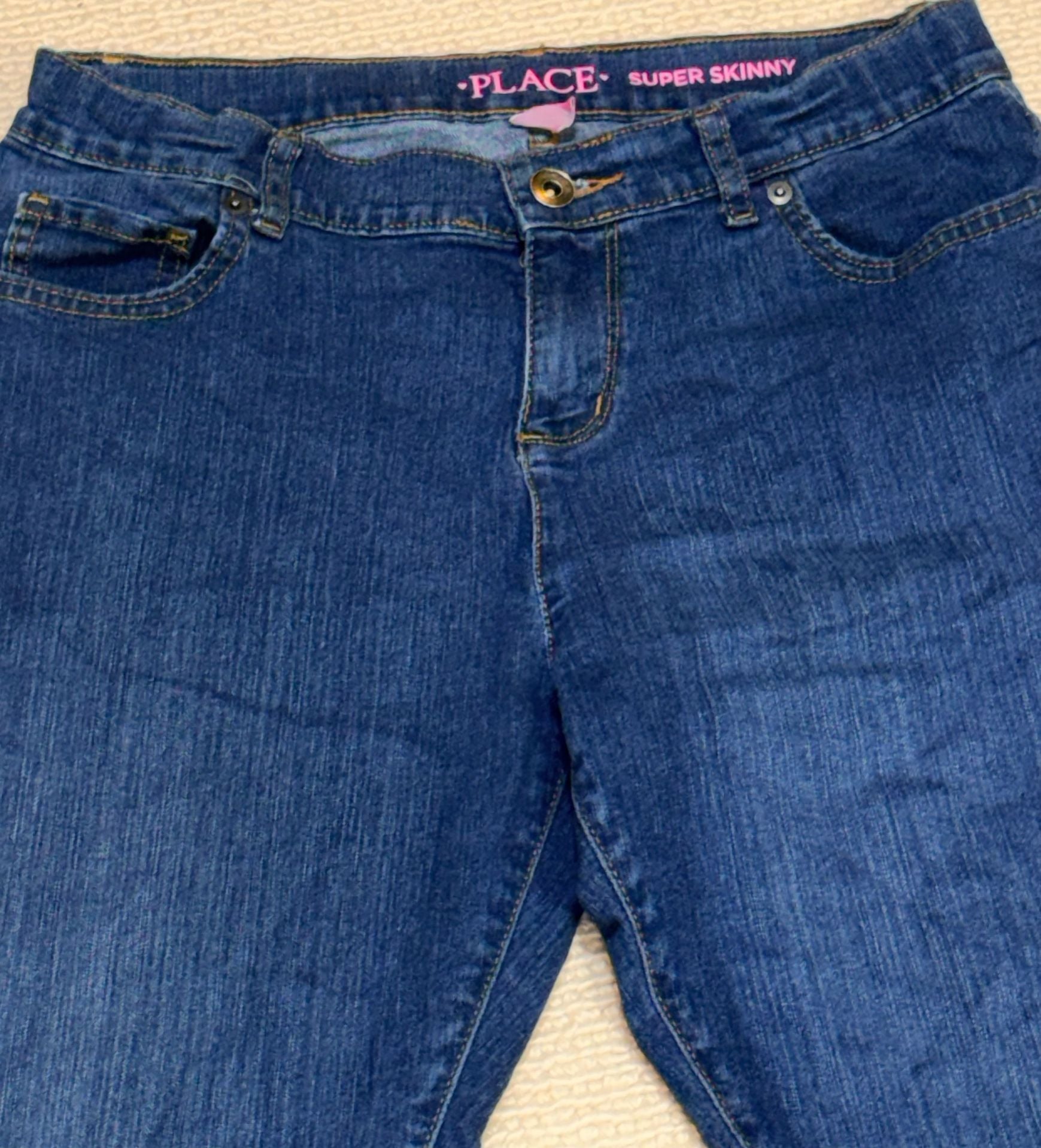 The Place Super Skinny Jeans Size 14 Dark Wash Heart Design 4
