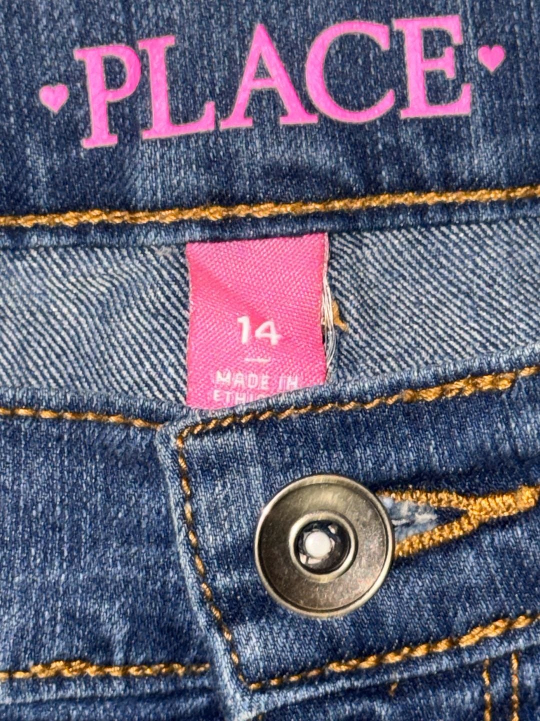 The Place Super Skinny Jeans Size 14 Dark Wash Heart Design 5