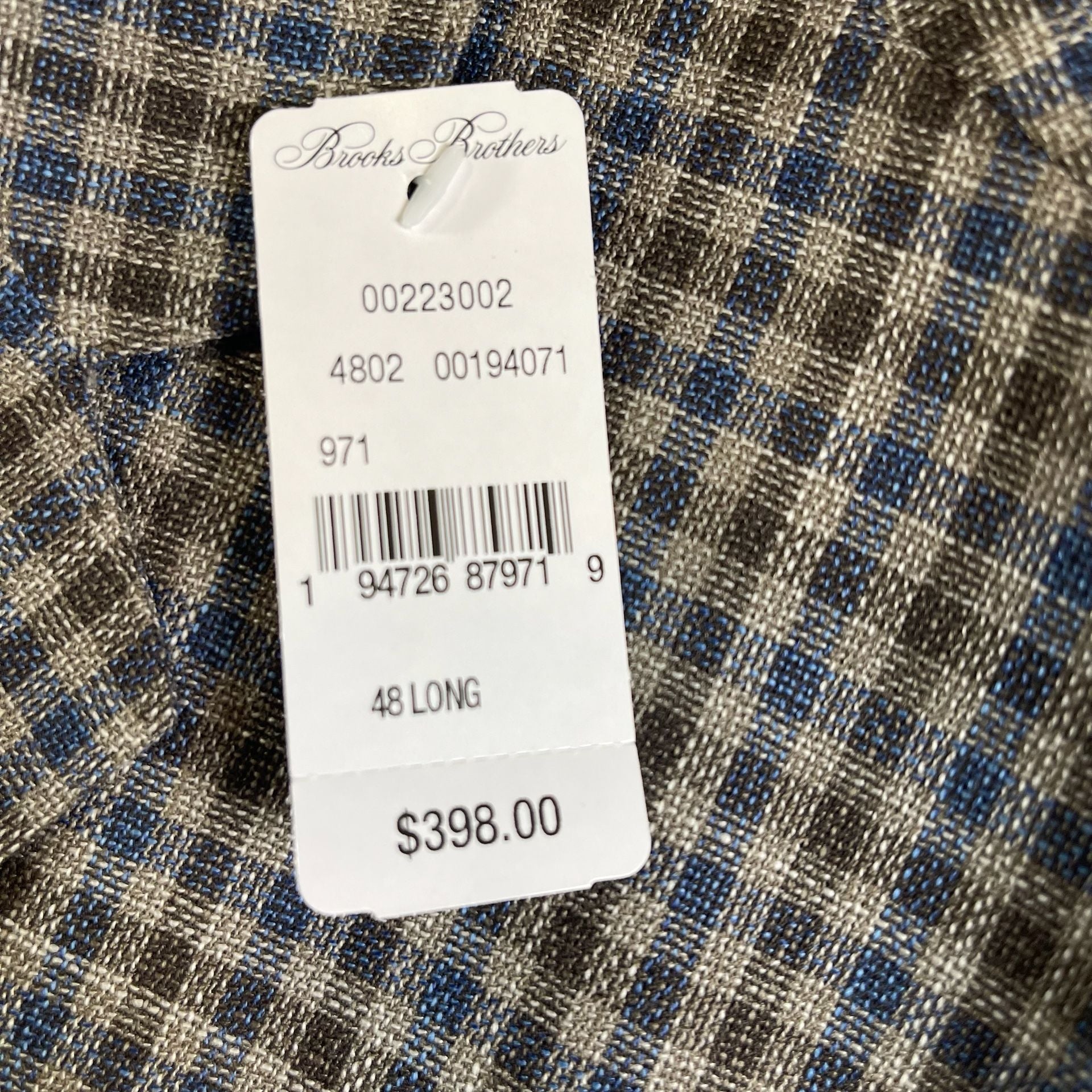 Brooks Brothers Regent Fit Sport Coat Size 48 Long Plaid Check Blazer 3
