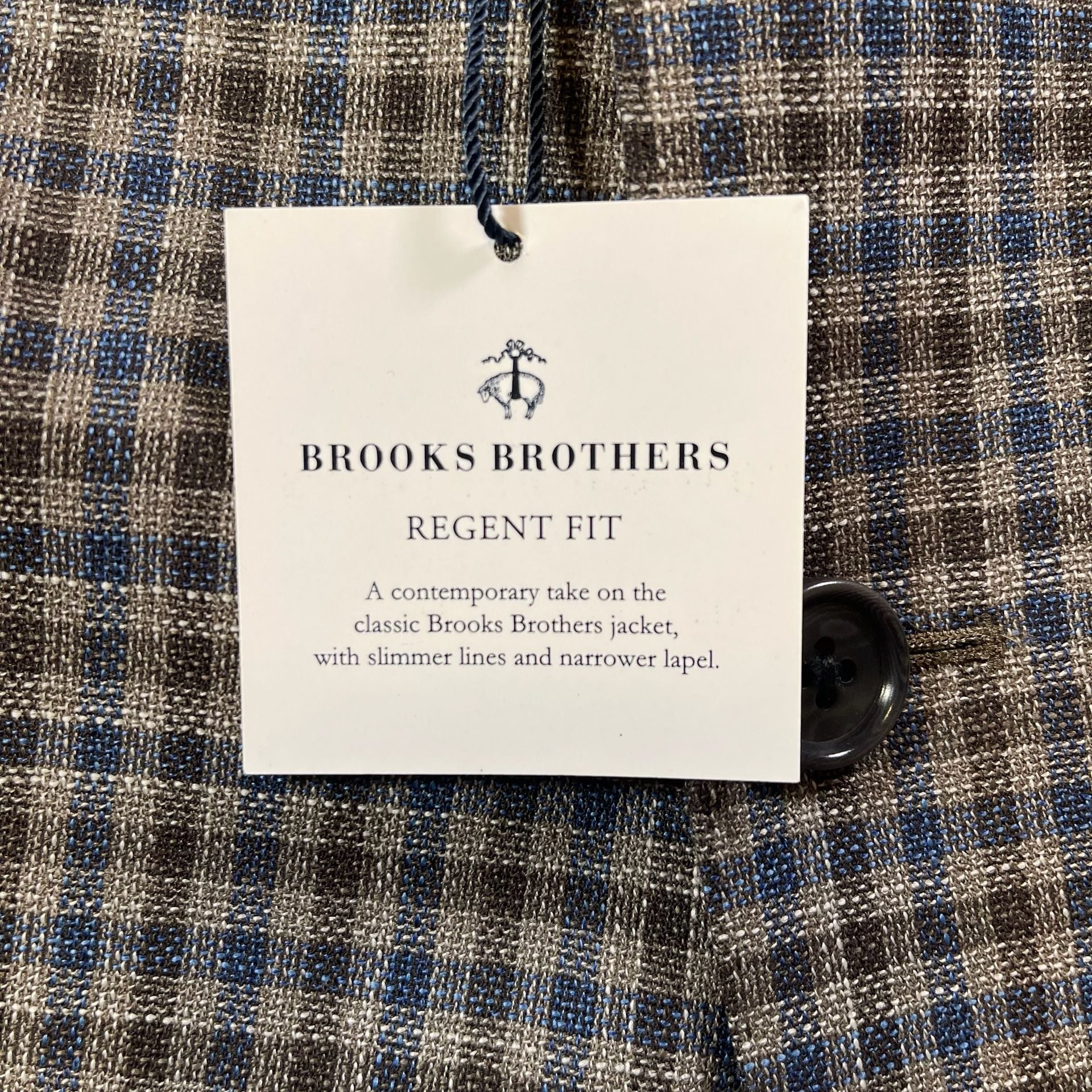 Brooks Brothers Regent Fit Sport Coat Size 48 Long Plaid Check Blazer 6