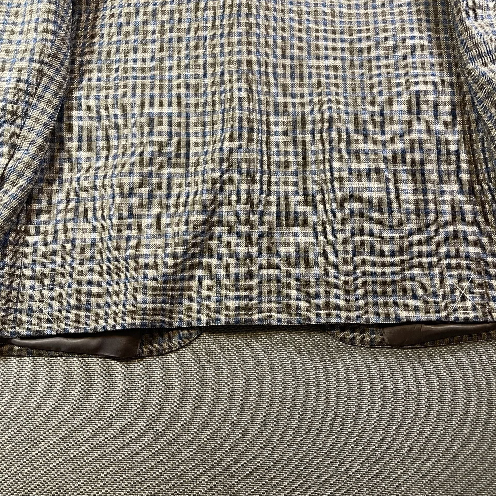 Brooks Brothers Regent Fit Sport Coat Size 48 Long Plaid Check Blazer 14