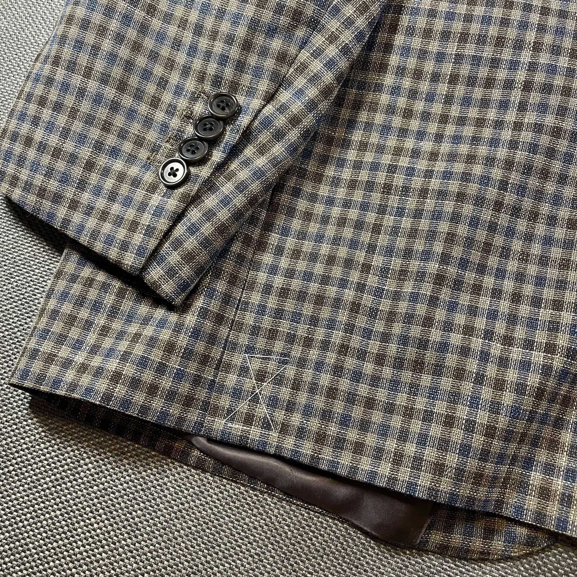 Brooks Brothers Regent Fit Sport Coat Size 48 Long Plaid Check Blazer 15