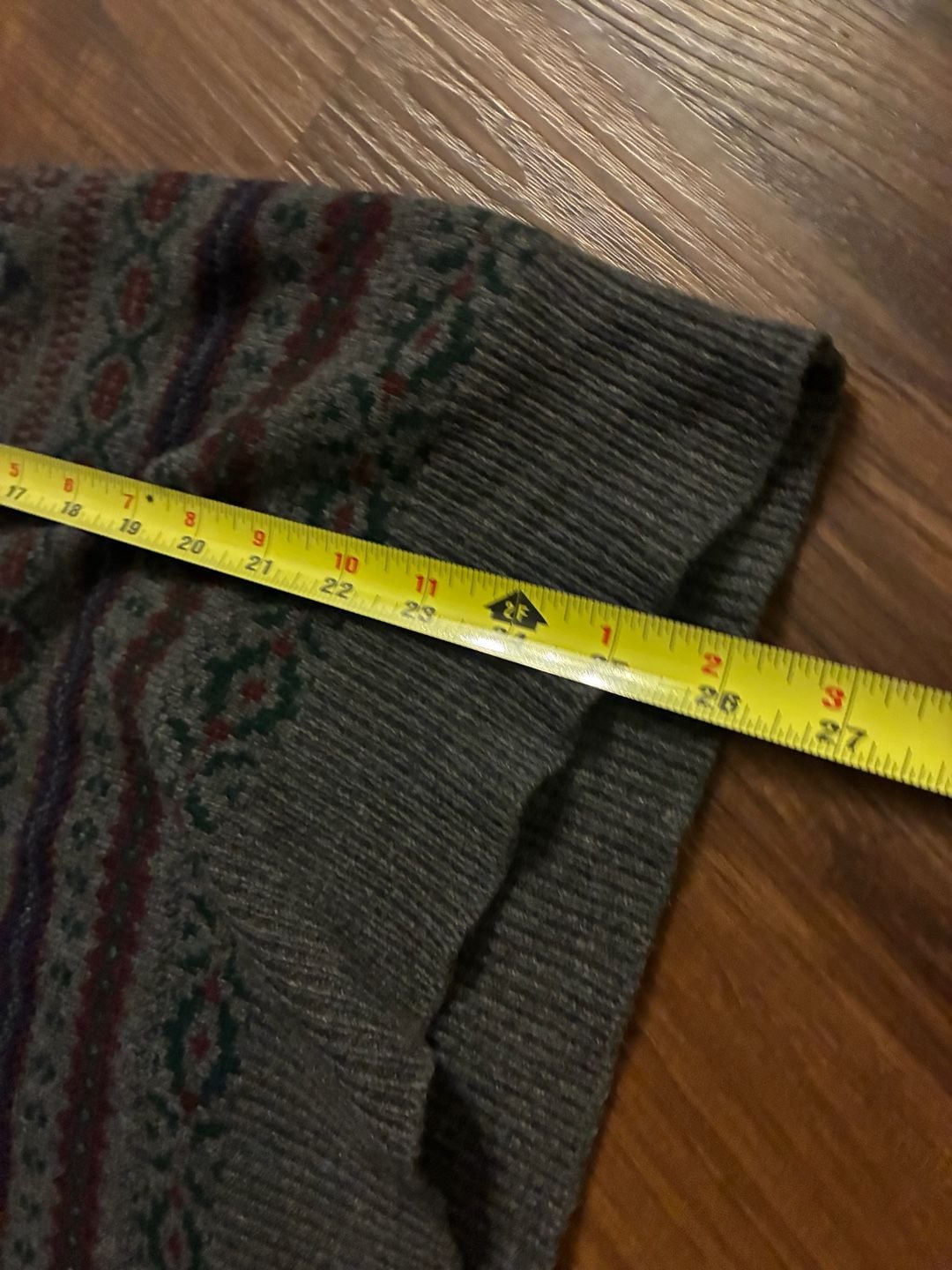 Polo Ralph Lauren Quarter Zip Fair Isle Sweater Size M Gray Wool Cashmere 8