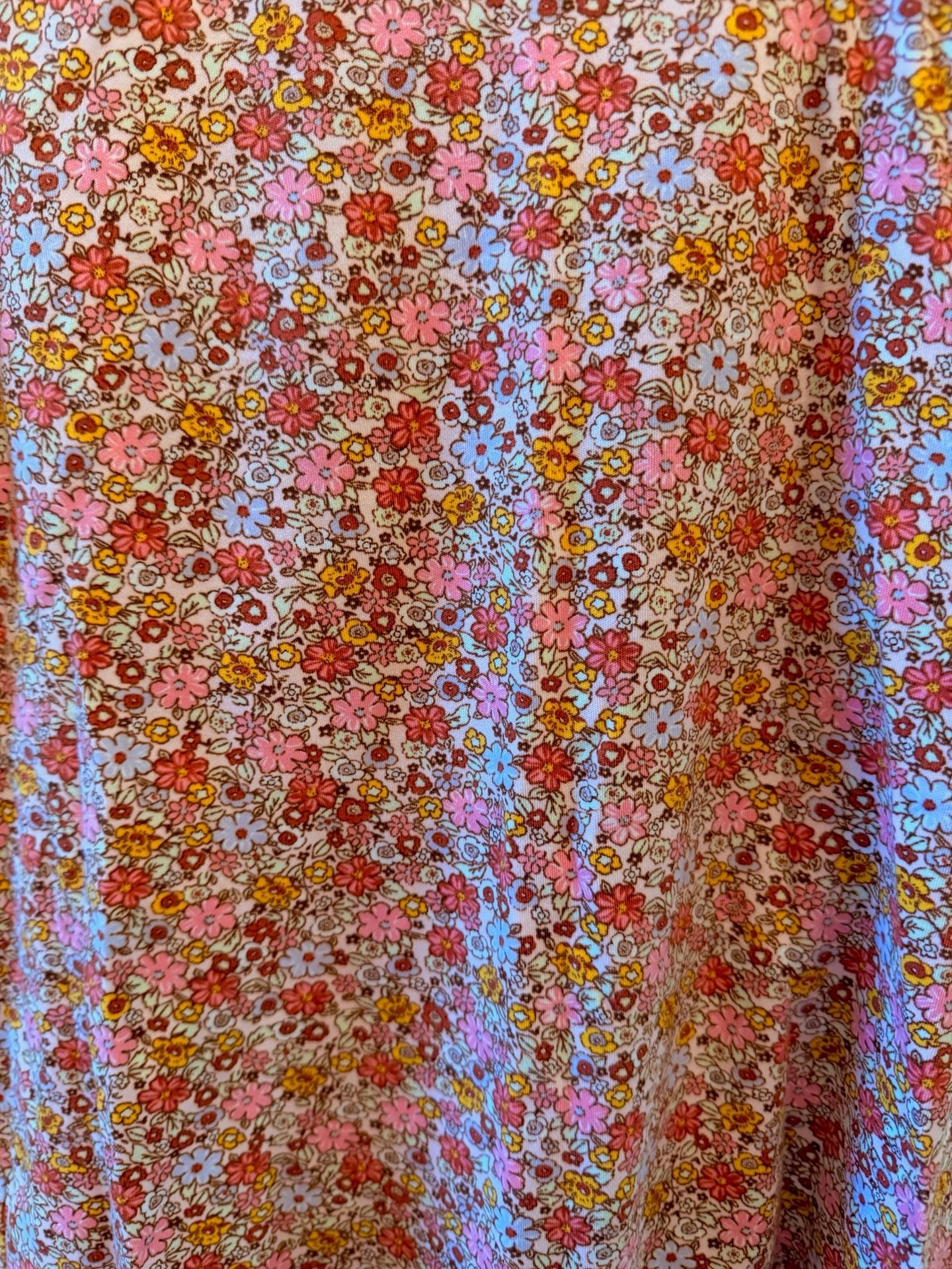 Lands' End Tank Top Size L/P 14-16 Pink Floral Sleeveless 3
