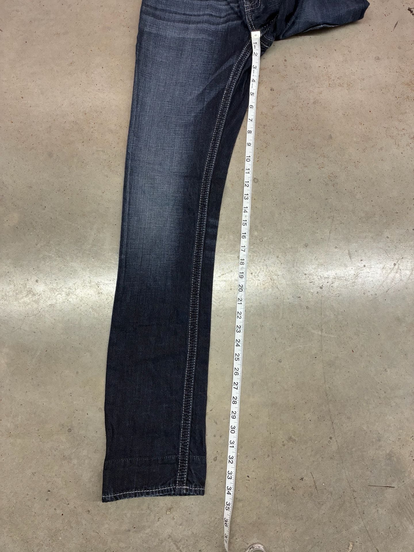 BKE Asher Straight Stretch Jean Size 28L Dark Wash Denim Pants 8