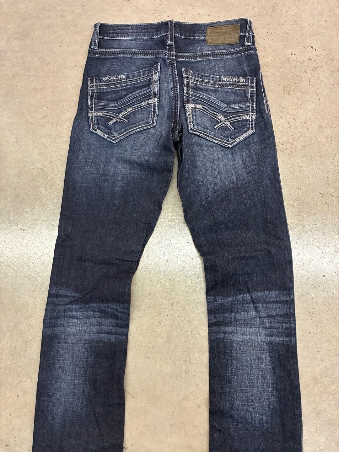 BKE Asher Straight Stretch Jean Size 28L Dark Wash Denim Pants 10