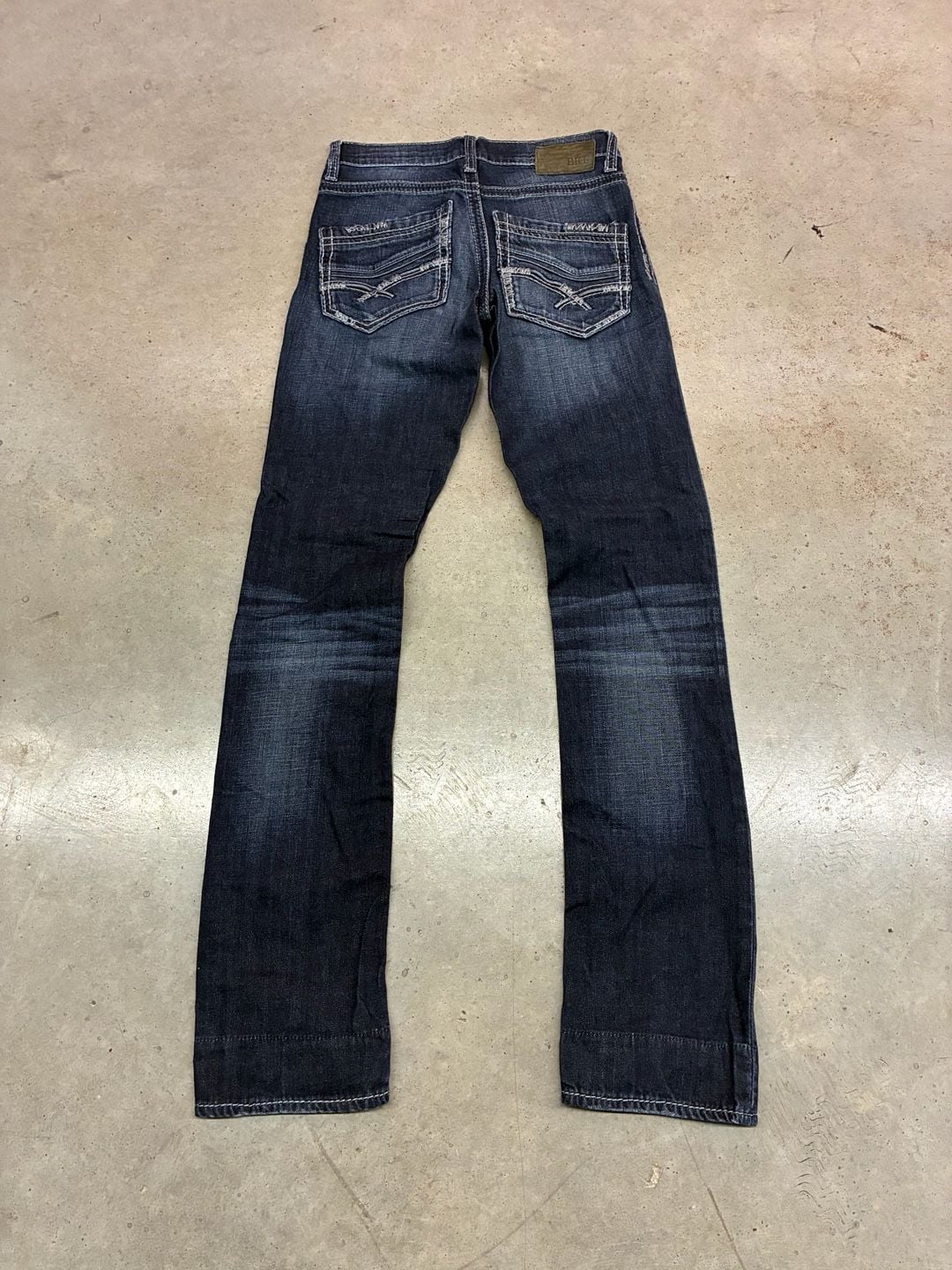 BKE Asher Straight Stretch Jean Size 28L Dark Wash Denim Pants 12